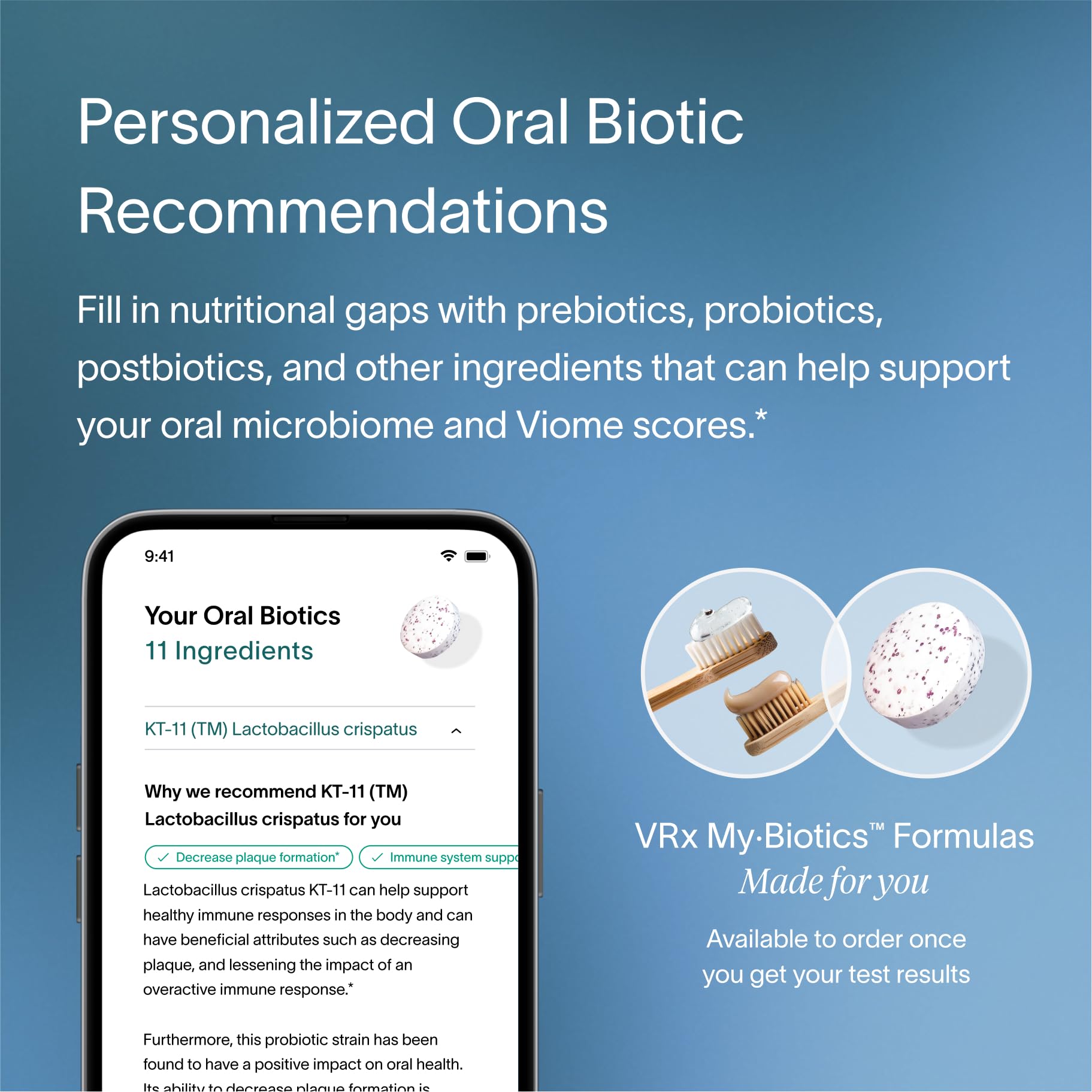 Viome at-Home Oral Microbiome Test Kit for Women & Men, in-Depth Saliva Analysis, 16 Health Scores, Oral Microbiome, Dental and Gum Health, Root Cause of Bad Breath, Detailed Analysis App Included ViomeAu supplements