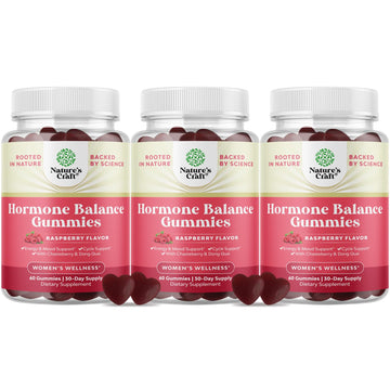 Hormone Balance for Women Gummies of All Ages - PMS Support Supplement for Women to Regulate Menstrual Cycle & Hormonal Balance Menopause & Mood Swings with Vitamin B6 & Dong Quai - 60 Chews - 3 pack Natures CraftAu supplements
