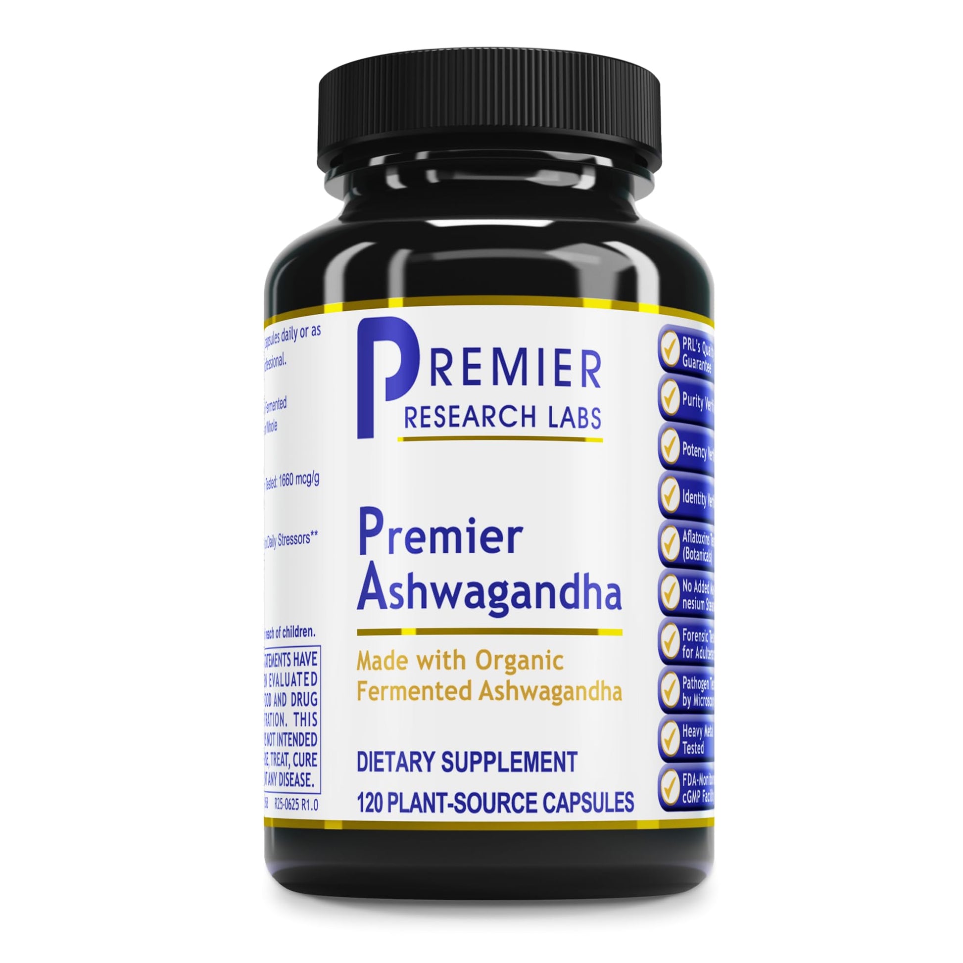 Premier Research Labs Premier Ashwagandha - Pure Supplement for Women & Men with Organic Ashwagandha Root, Herbal Pills for Stress & Sleep Support, Fermented for Absorption - 120 Plant-Based Capsules Premier Research LabsAu supplements