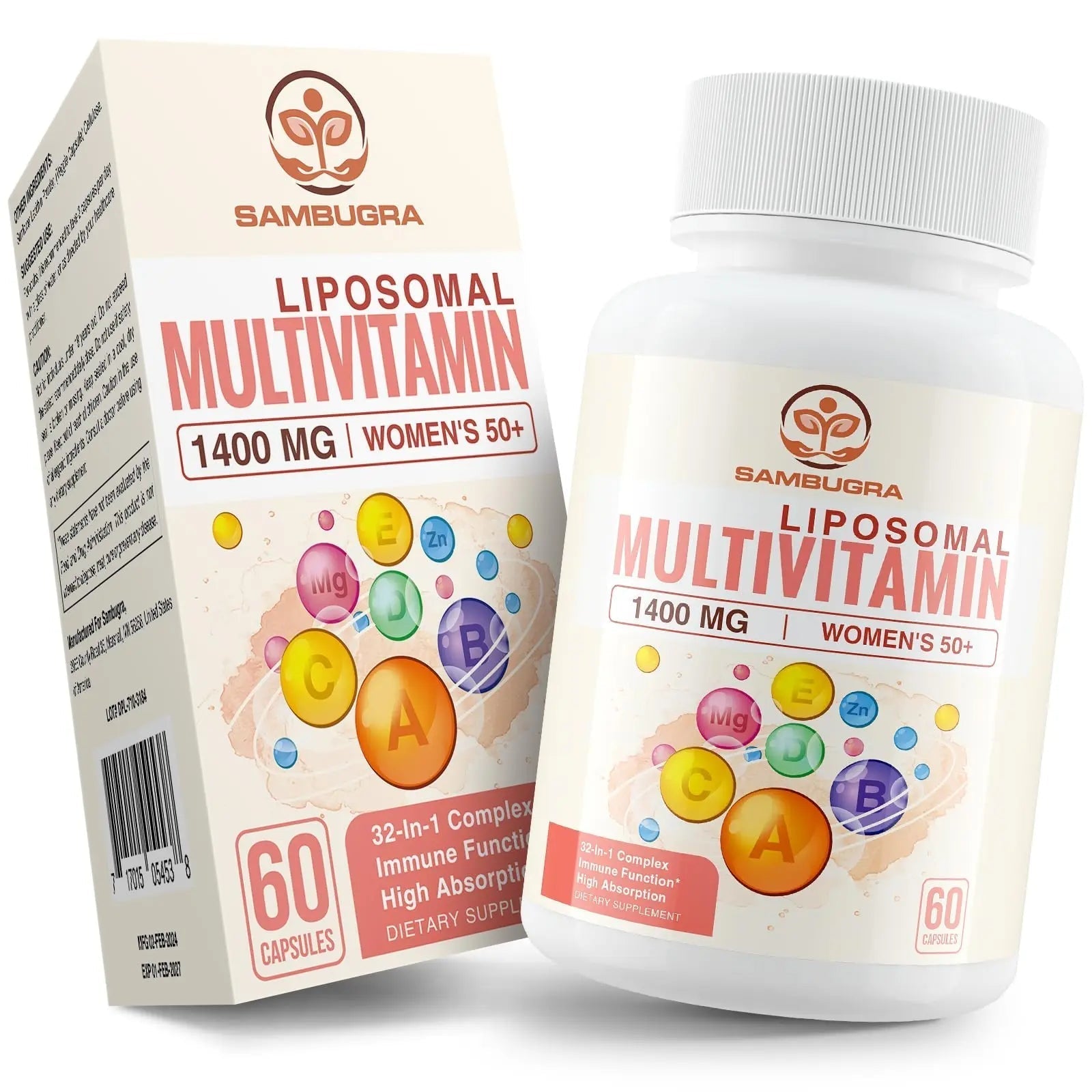 Sambugra Liposomal Multivitamin for Women 50+ - Women Daily Multivitamin with 32 Ingredients, CoQ10, Vitamins C, B, D, E SambugraAu supplements