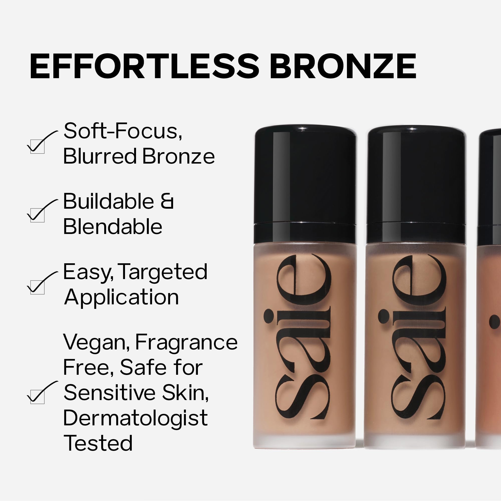 Saie Dew Bronze - Hydrating Liquid Bronzer Stick For a Sun Kissed Glow - Liquid Contour Stick Infused with Nourishing Skin Care Ingredients - Sculpted Face Makeup Essential - Sand (0.4 oz) SaieAu supplements