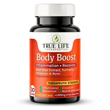 Body Support Tablets – Beet Root Extract, Turmeric Boron & Chromium – Supports Inflammation, Circulation, Hormonal Balance & Metabolic Function – 60ct - 30 Servings True Life TherapeuticsAu supplements