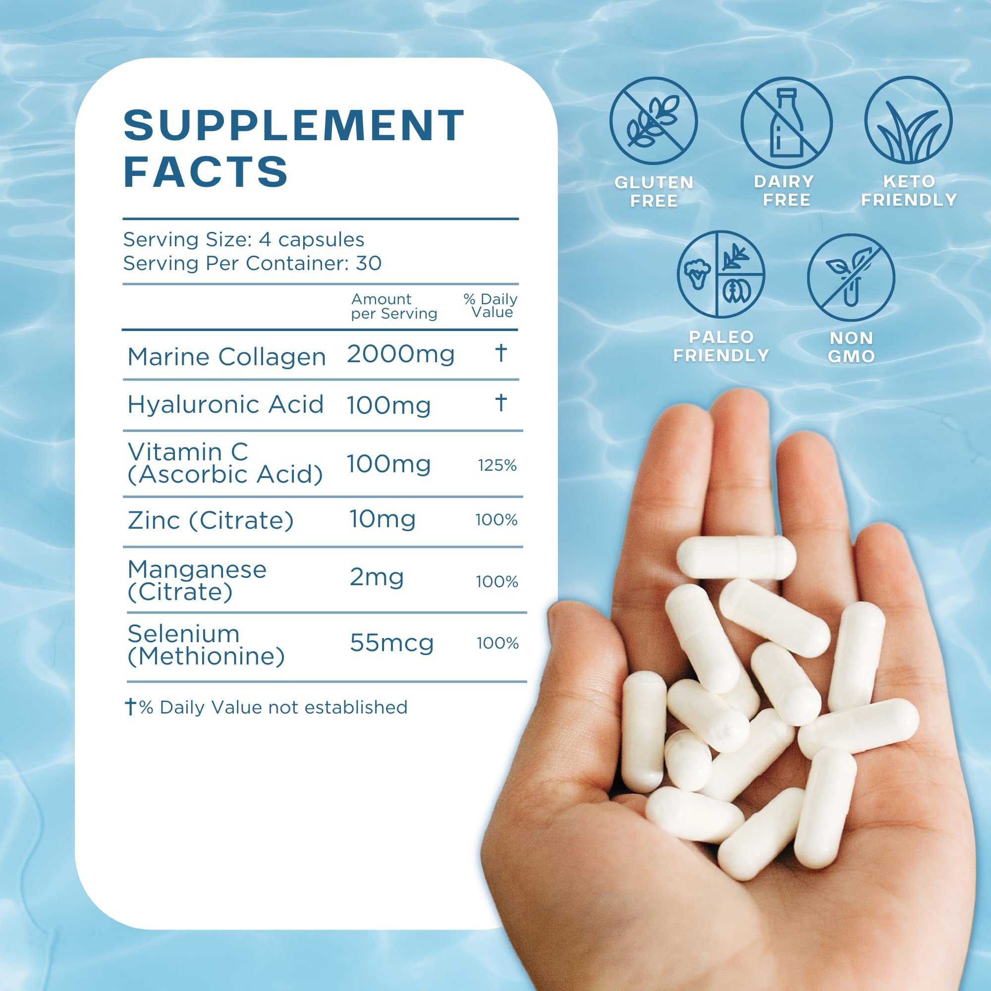 CORREXIKO Marine Collagen Pills, High Strength 2200mg Anti-Ageing Tablets CORREXIKOAu supplements