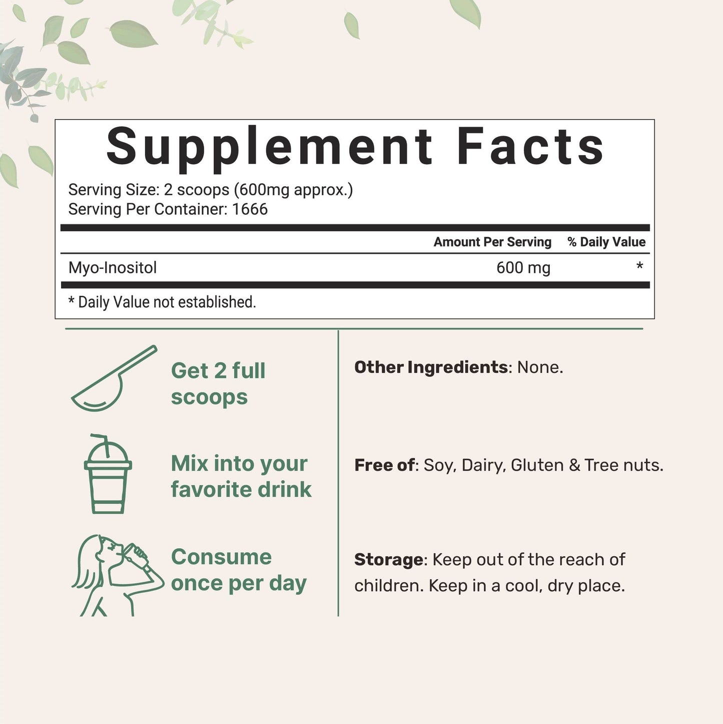 Pure Inositol Powder, Myo-Inositol B8 Powder, 1KG (2.2 Pounds), Strongly Supports Liver Micro IngredientsUS supplements