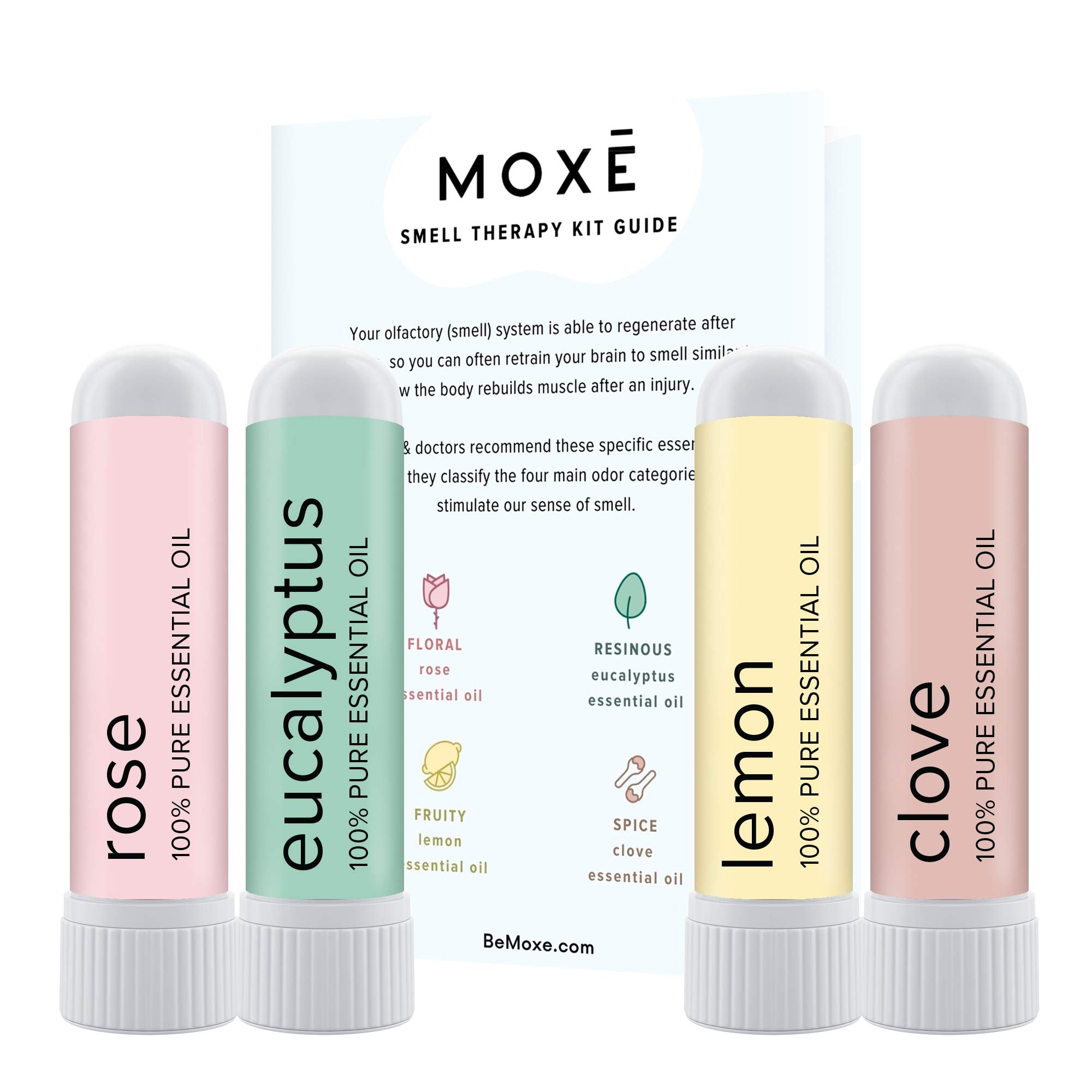 MOXĒ Smell Training Kit, Made in USA, 4 Essential Oils, Olfactory Regeneration, Helps Restore Sense MOXEAu supplements