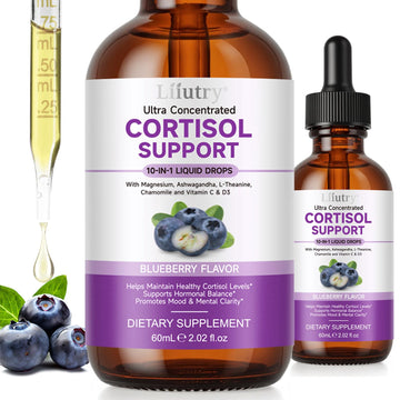 Cortisol Supplements for Women & Men, Cortisol Reducer 10 In 1 Cortisol Detox Liquid Drops with Magnesium, Ashwagandha, L-Theanine Liquid Drops, Hormone Balanced,Promotes Mood & Mental Clarity 2 Fl.Oz QZFICNJYAu supplements