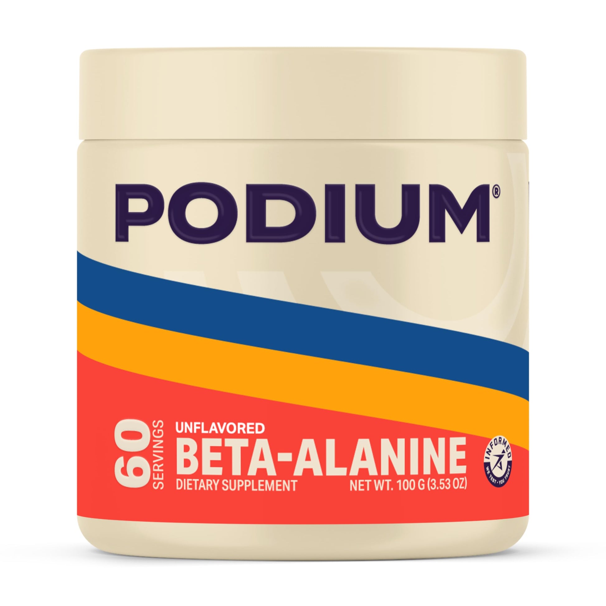 Podium Nutrition, Solos | Beta Alanine, 60 Servings, Unflavored, Boost Athletic Performance Podium NutritionAu supplements