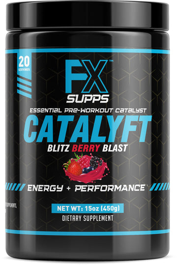 FX Supps Catalyft Pre-Workout PowderDrink for Men and Women Blitz Berry Blast Dietary FXSUPPSAu supplements