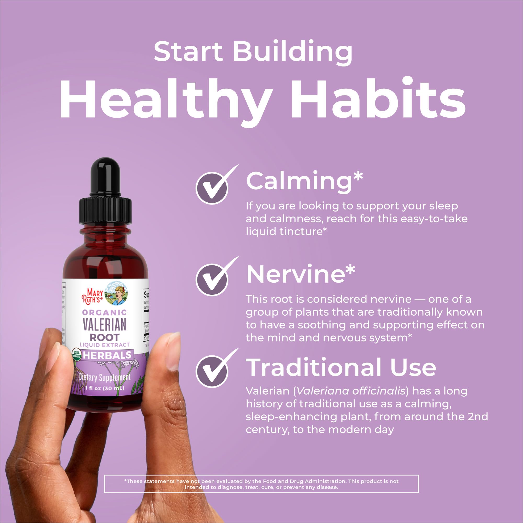 MaryRuth Organics Valerian Root Liquid Drops | 2 Month Supply | Sugar Free | USDA Organic Valerian Root Drops | Support Sleep | Calm and Stress Relief | Vegan | Non-GMO | Gluten Free | 60 Servings MARYRUTH'SUS supplements