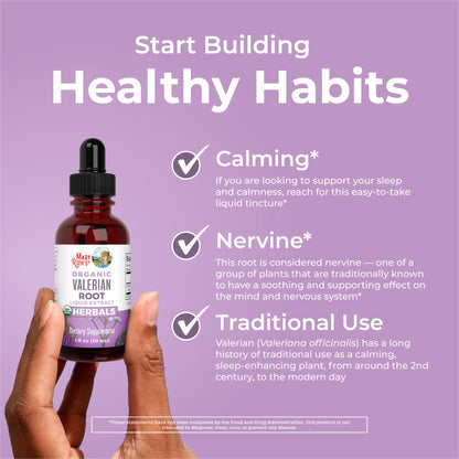 MaryRuth Organics Valerian Root Liquid Drops | 2 Month Supply | Sugar Free | USDA Organic Valerian Root Drops | Support Sleep | Calm and Stress Relief | Vegan | Non-GMO | Gluten Free | 60 Servings MARYRUTH'SUS supplements