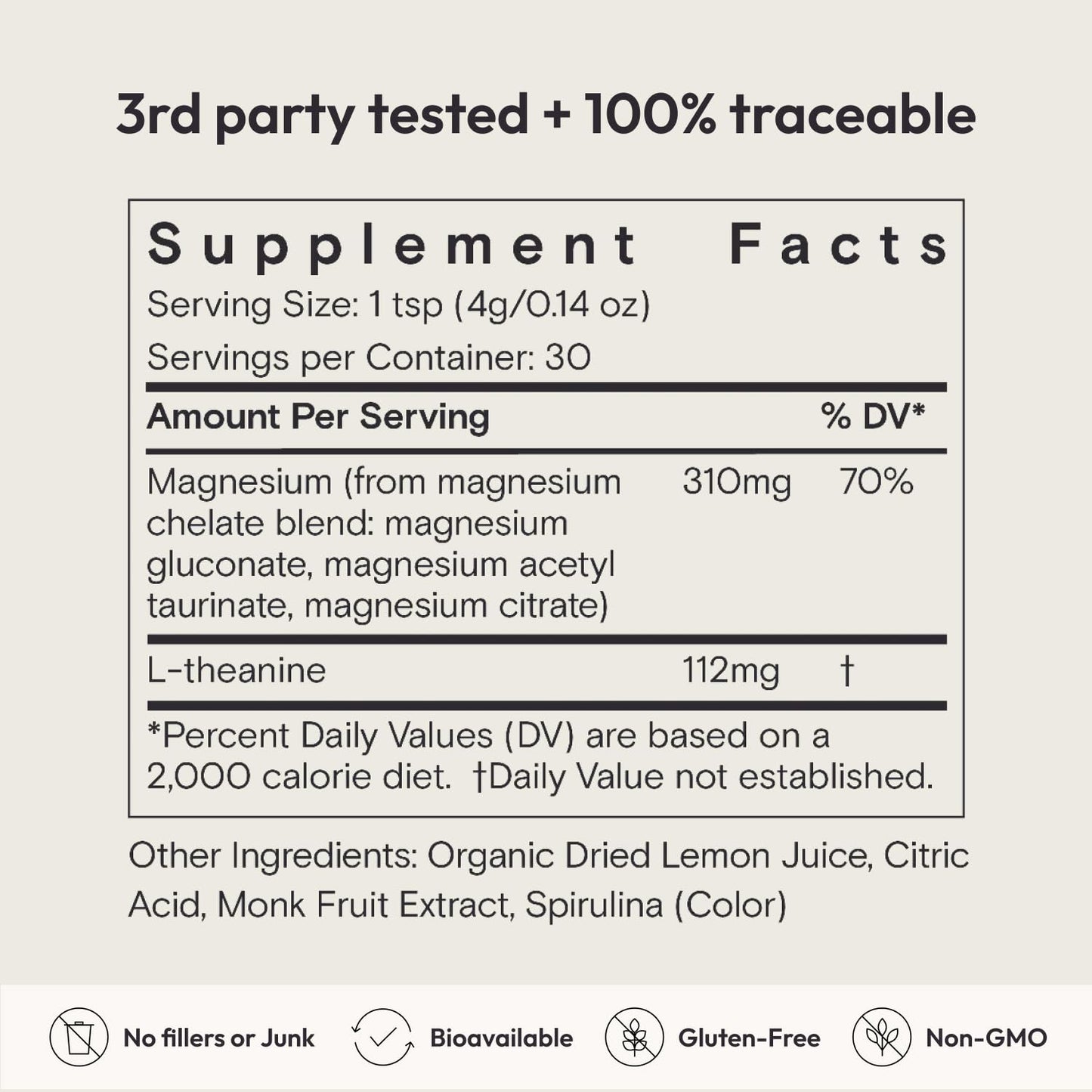 Moon Juice Magnesi-Om Magnesium Powder Supplement - Chelated Magnesium Complex + L-Theanine Blend for Rest, Relaxation & Regularity - Vegan, Non-GMO & No Sugar, Blue Lemon, 4.2 oz, 30 Servings Moon JuiceUS supplements