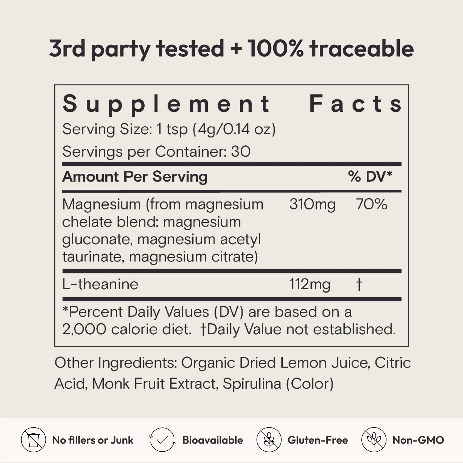 Moon Juice Magnesi-Om Magnesium Powder Supplement - Chelated Magnesium Complex + L-Theanine Blend for Rest, Relaxation & Regularity - Vegan, Non-GMO & No Sugar, Blue Lemon, 4.2 oz, 30 Servings Moon JuiceUS supplements
