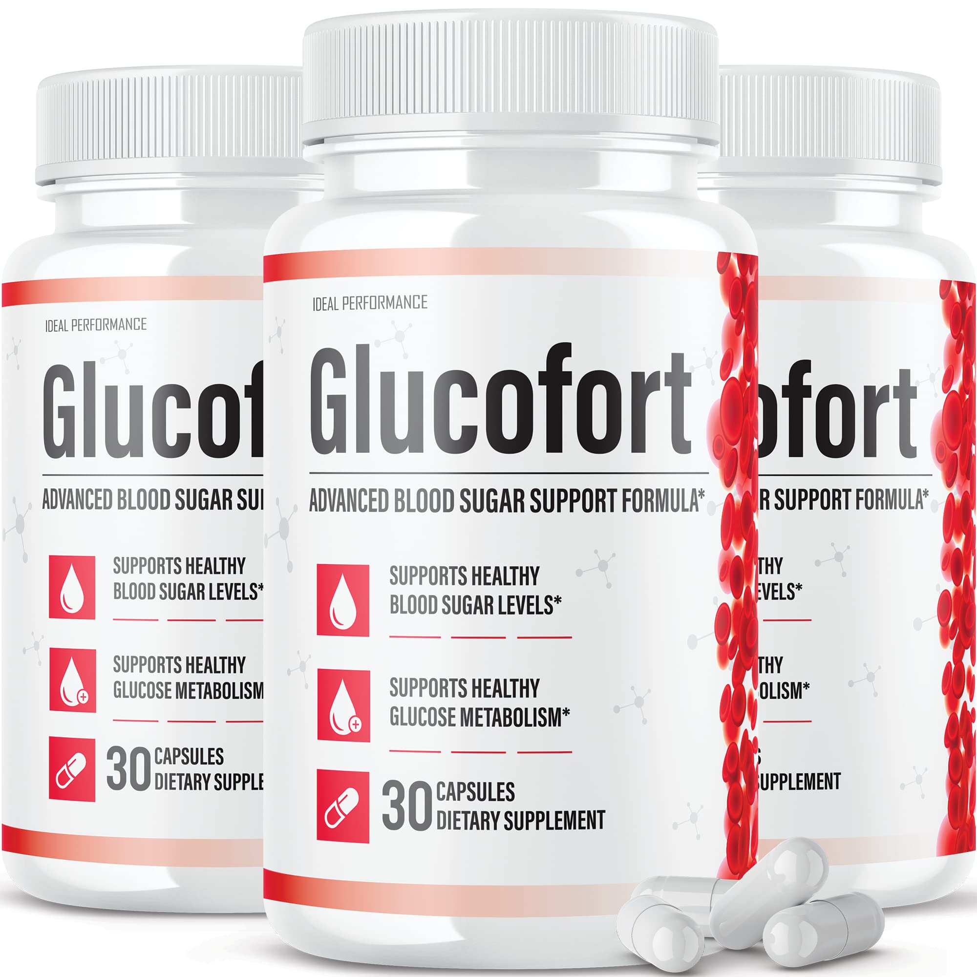IDEAL PERFORMANCE (Official) Glucofort Supplement Support Formula (3 Pack) IDEAL PERFORMANCEAu supplements