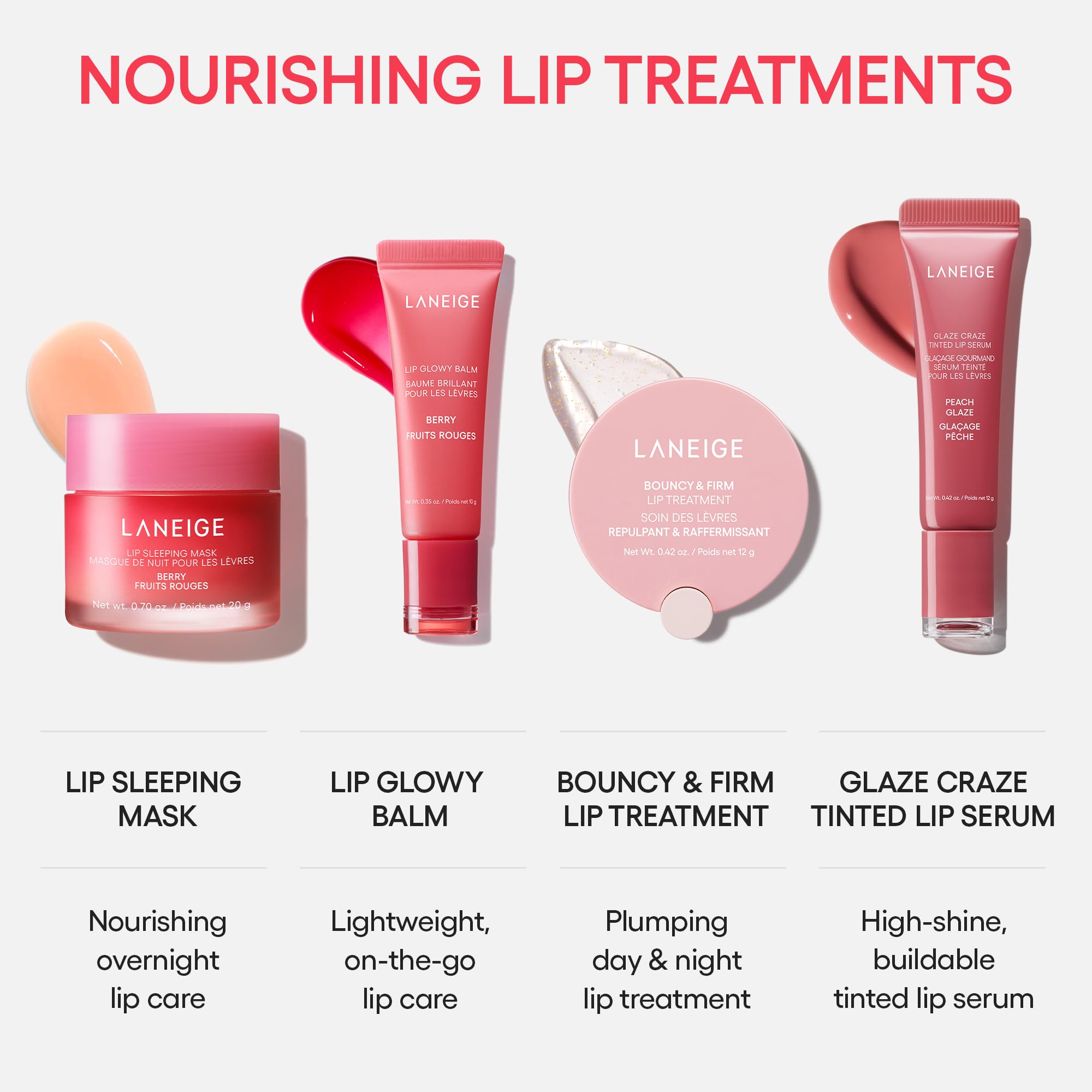 LANEIGE Glaze Craze Tinted Lip Serum, Strawberry Sprinkles: Hydrating Serum for Glossy,Nourished Lips with Plumping Polypeptides,0.42 oz LANEIGEAu supplements