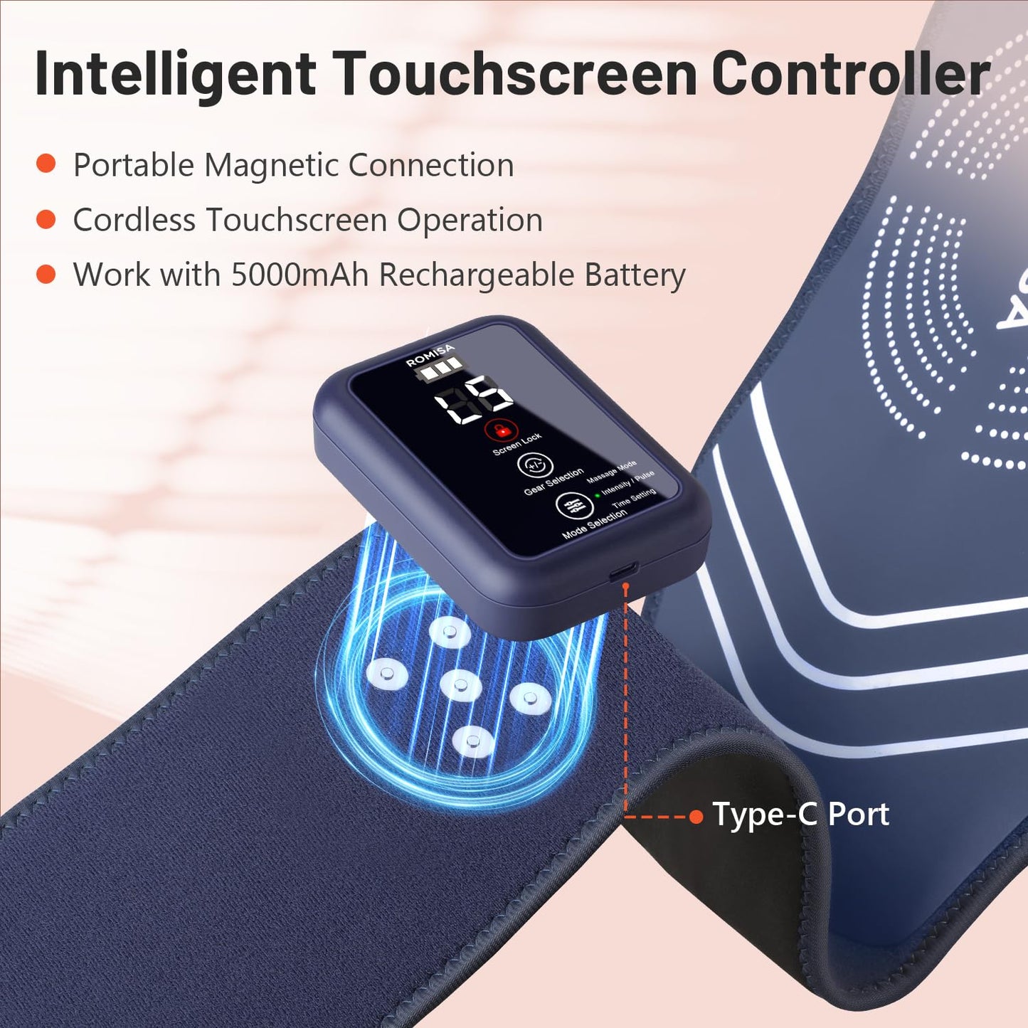 ROMISA Red Light Therapy Belt - Infrared Light Therapy Vibration Rechargeable 660nm&850nm ROMISAUS supplements