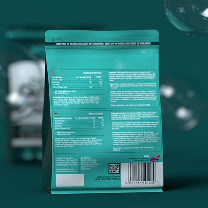 Marine Collagen Complex 180 Gummies. Strawberry & Blueberry Flavour. Resealable & Recyclable Pouch. Contains Marine Collagen, Vitamin C Activ GumsUS supplements