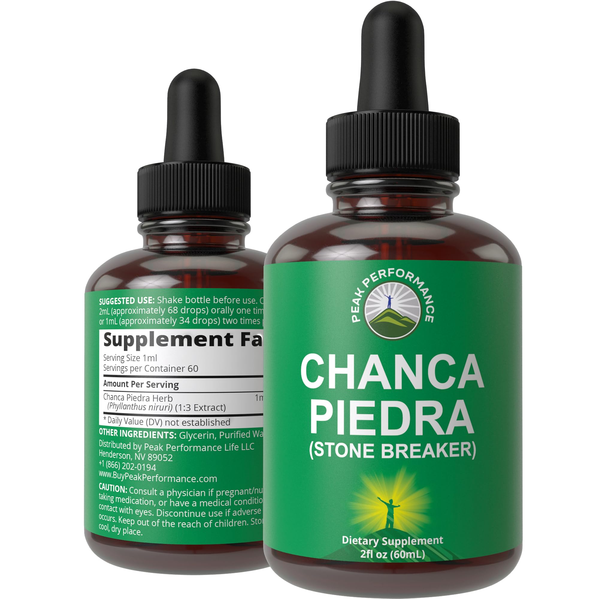 Chanca Piedra Liquid Drops. Stone Breaker - Advanced Kidney Stones Dissolver & Gallbladder Cleanse Support Supplement. USA Tested Chanca-Piedra Stonebreaker. Sugar Free, Gluten Free, Herbal Tincture Peak PerformanceAu supplements