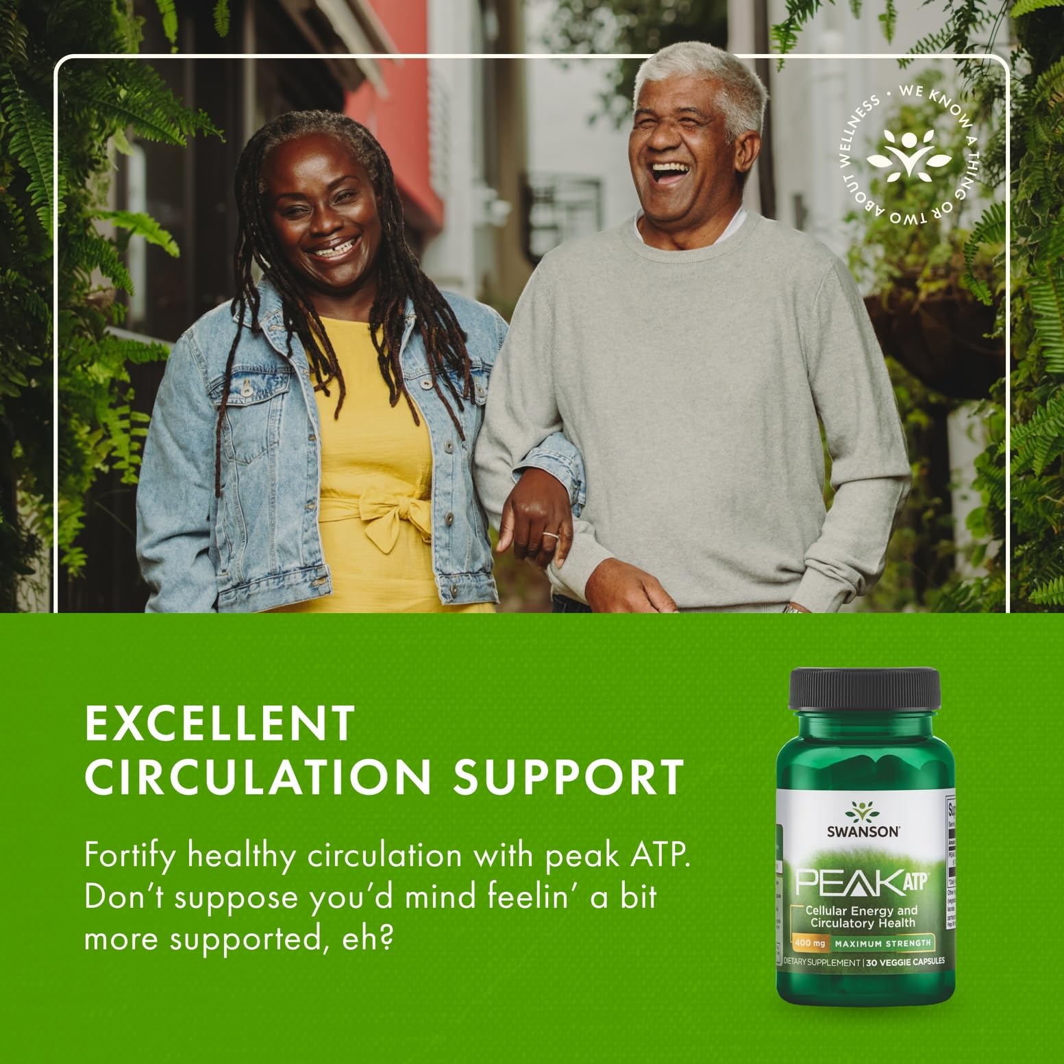 Swanson Maximum Strength Peak ATP Cellular Energy Supplement for Athletes and Active Adults Seeking Performance and Recovery Support - 400 mg (30 Veggie Capsules, 2 Pack) SwansonAu supplements