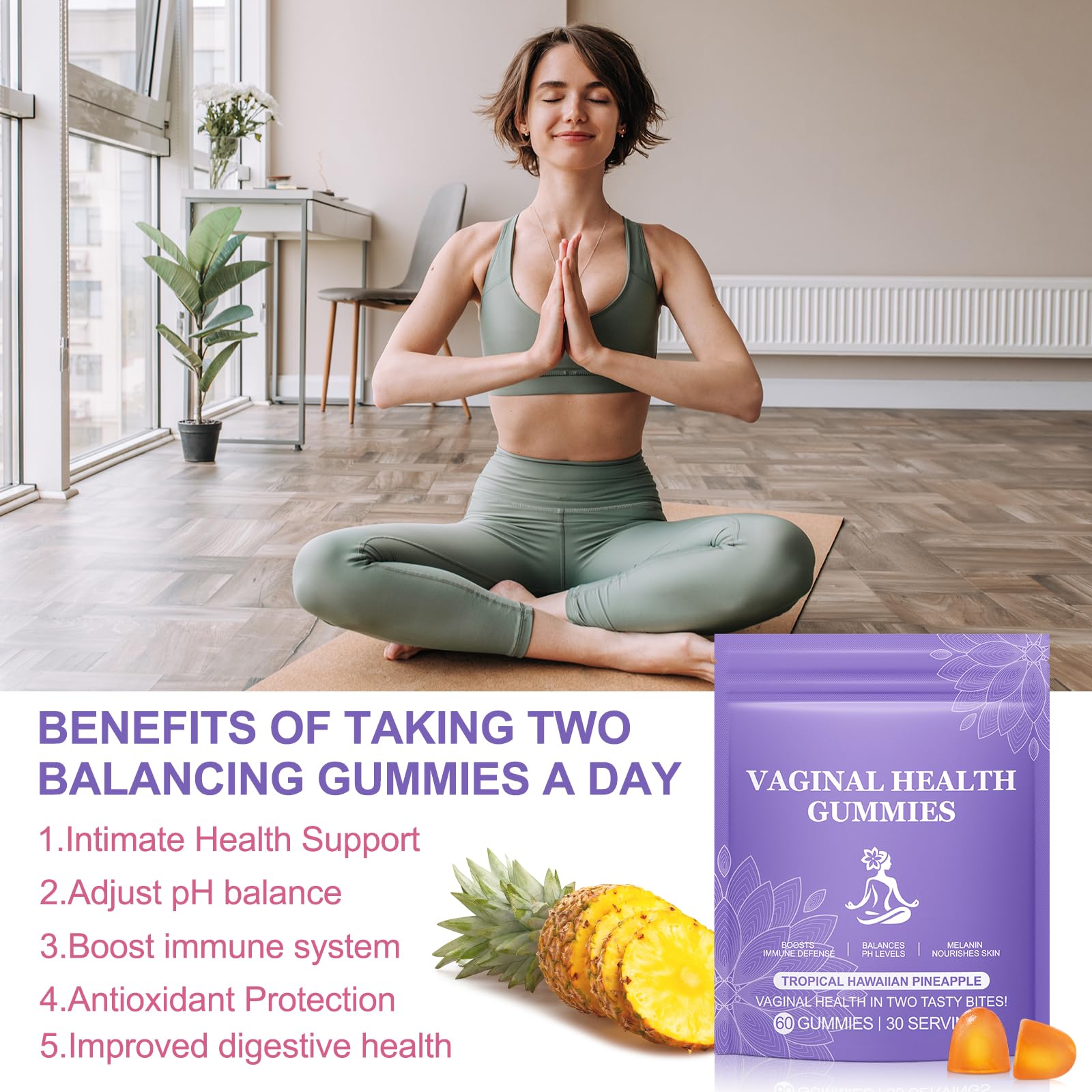 Vital Vaginal Probiotic Gummies for Women, 60PCS Feminine Balance Gummies, PH Balance,Immune Support, Vegan, Gluten-Free, Vaginal Probiotics Supplement, 60 Count DCTTVHVDAu supplements