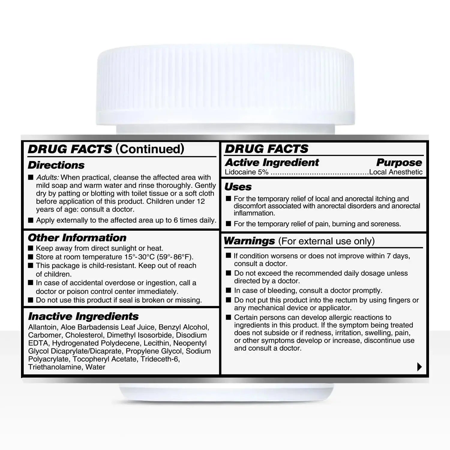Quick Numb 5% Lidocaine Cream Maximum Strength Liposomal, Fast Itch Burn Pain Relief Cream with Aloe Allantoin Vitamin E, Gentle on Skin Support Healing Hemorrhoid Treatment 1.25 oz Clinical ResolutionAu supplements
