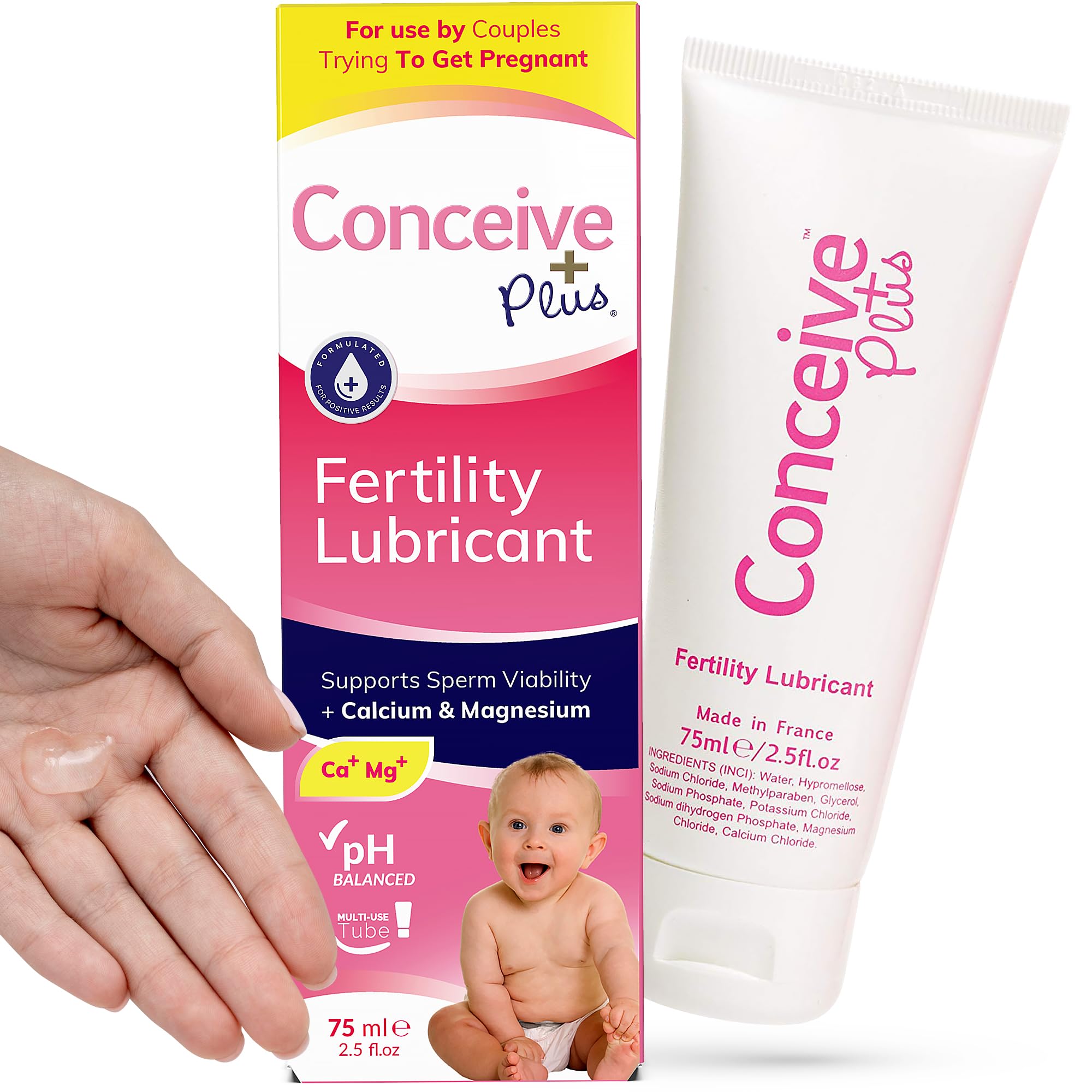 Conceive Plus Fertility Lubricant - Fertility Friendly Lube for Couples Trying to Conceive, 75ml / 2.5 fl oz CONCEIVE PLUSAu supplements