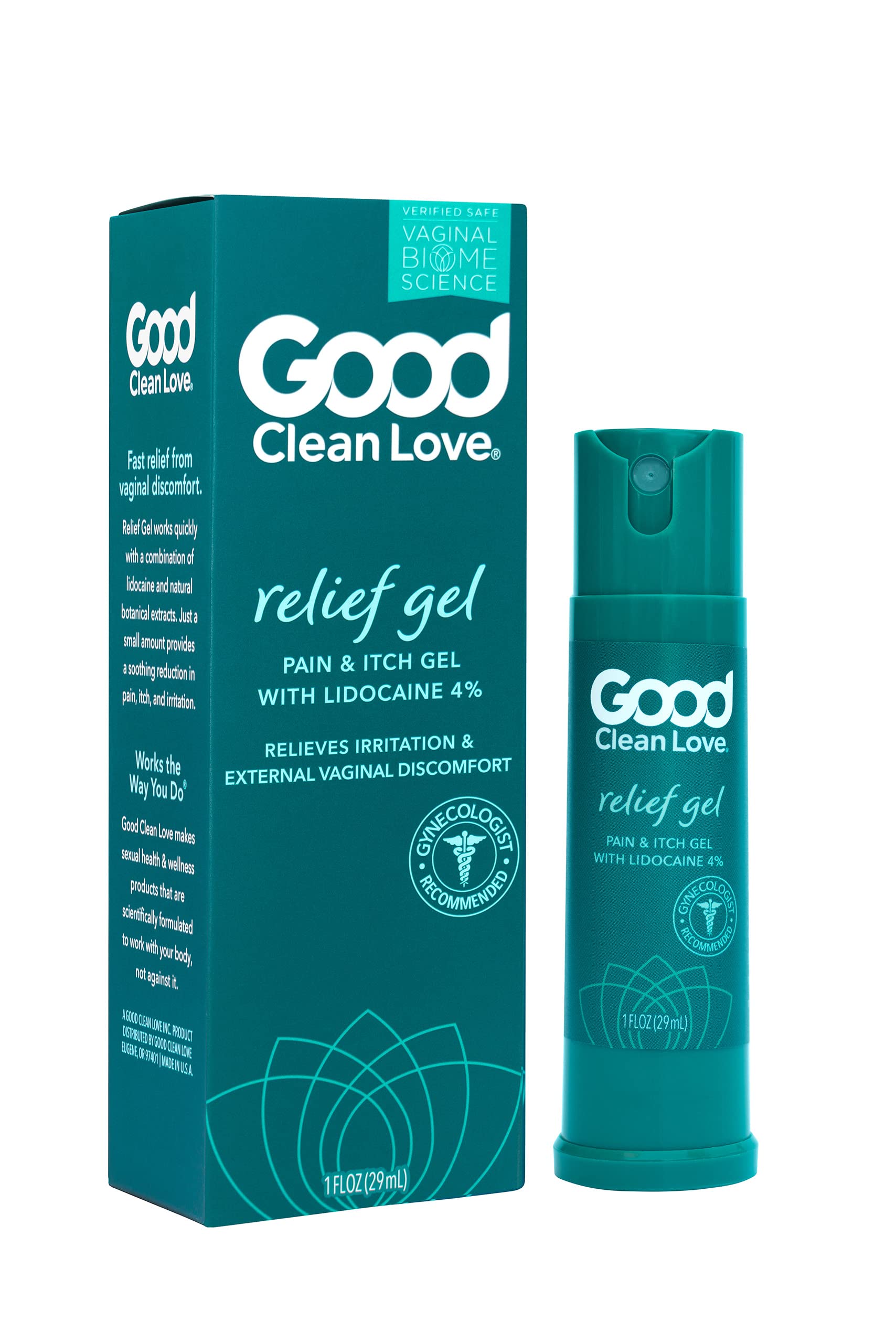 Good Clean Love Relief Gel Pain & Itch with Lidocaine 4%, Fast-Acting Relief from Pain, Itch, and Irritation Good Clean LoveAu supplements