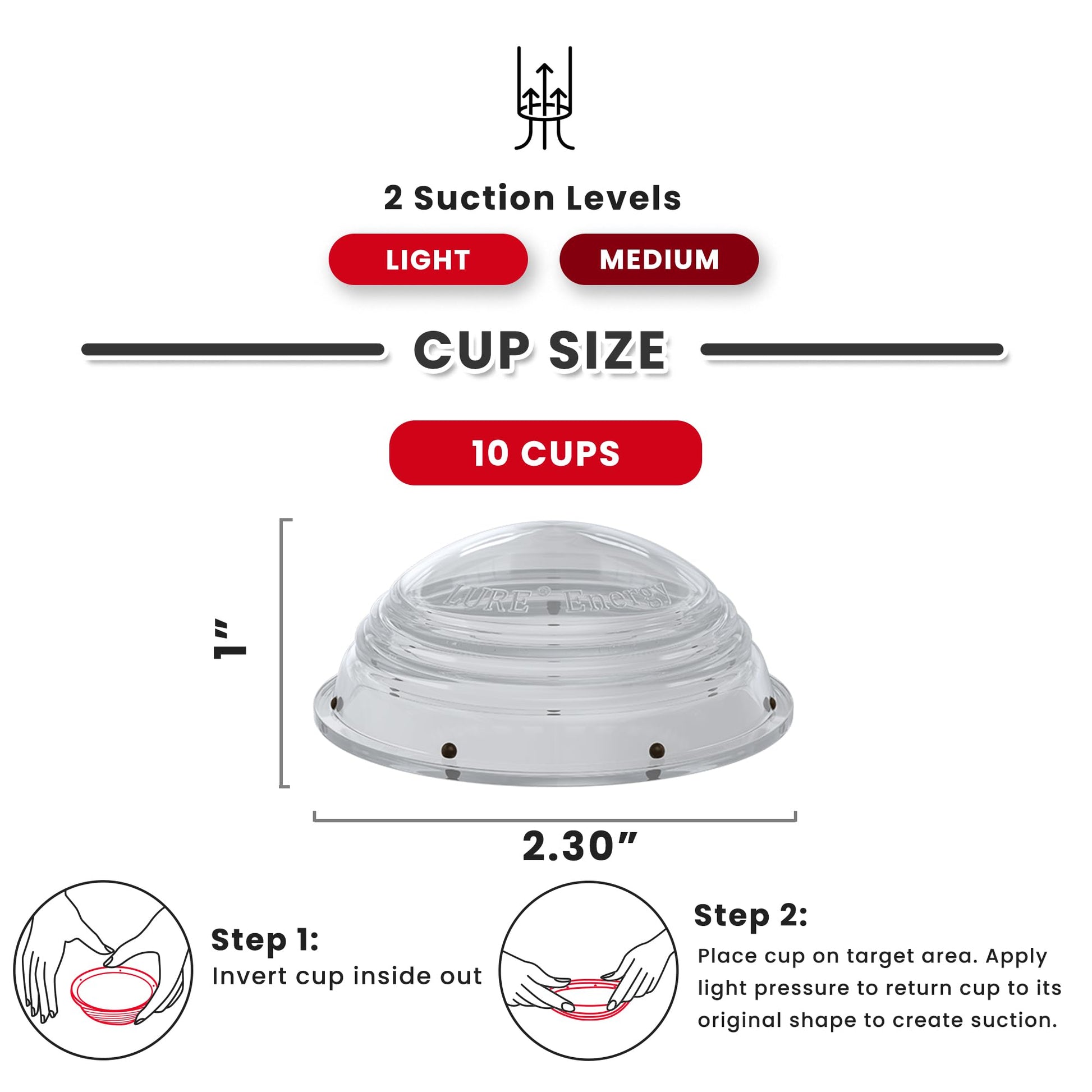 Lure Essentials Cupping Therapy Set 10 Professional Silicone Cupping Cups for Muscle Knots, Joints, Muscles, Arms and Feet Lure EssentialsAu supplements