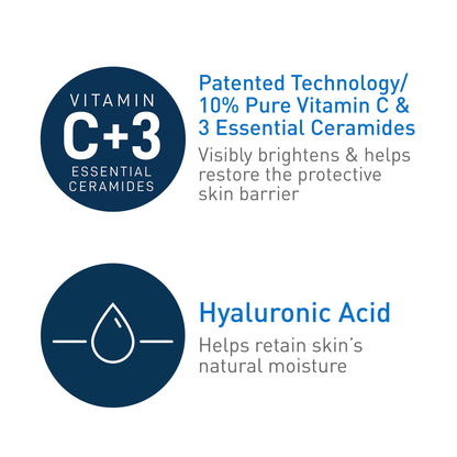 CeraVe Vitamin C Serum with Hyaluronic Acid | Skin Brightening Serum for Face CeraVeUS supplements