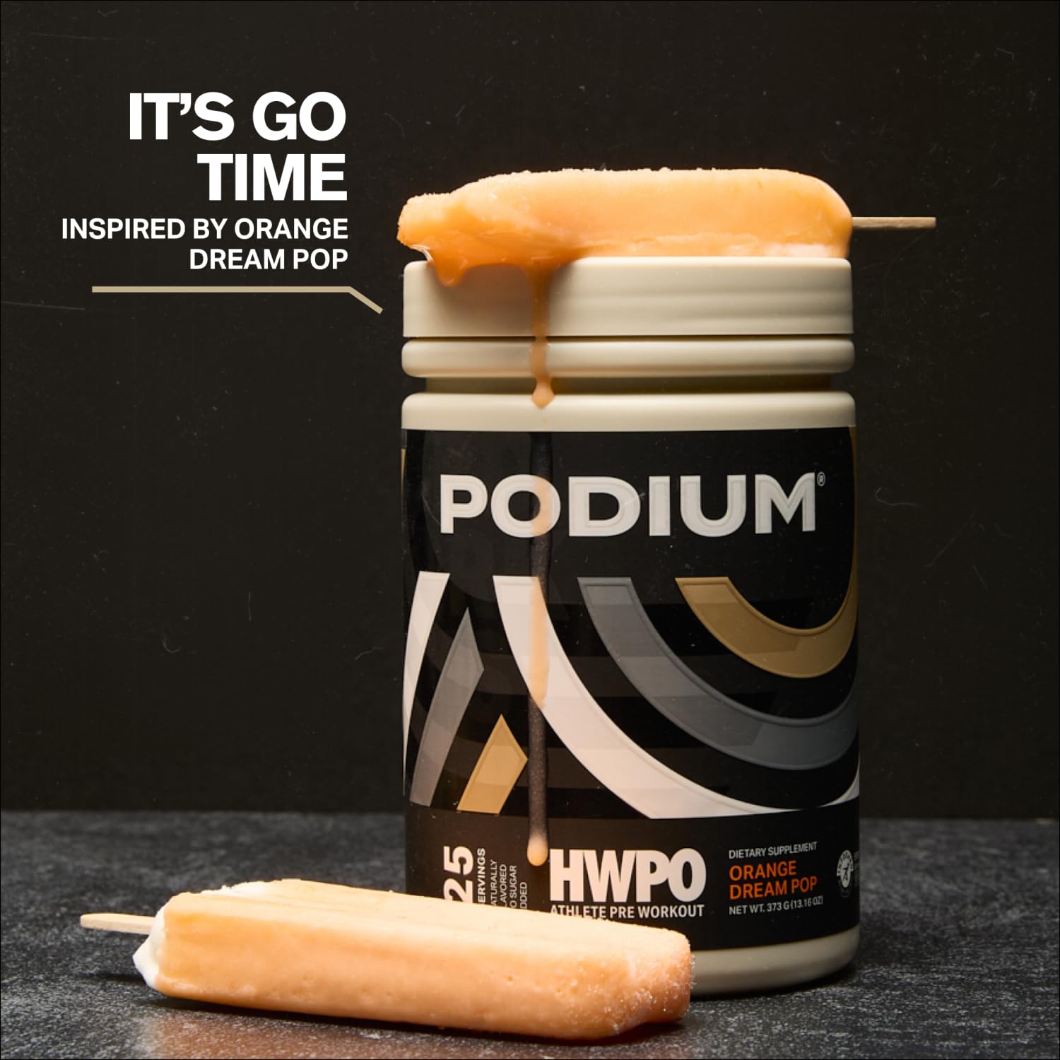 Podium Nutrition, Athlete Pre Workout Powder, Orange Dream Pop, 25 Servings, Beta Alanine Podium NutritionUS supplements
