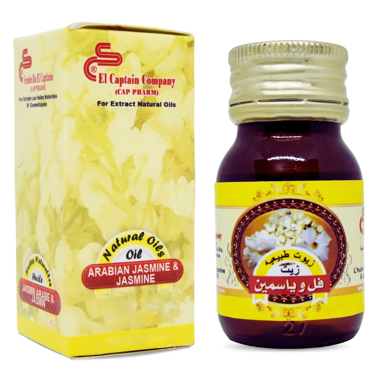 1 Pack Pure & Natural Jasmine Oil Cold Pressed El Captain Elcaptain Natural Concentrated Crude bonballoonAu supplements