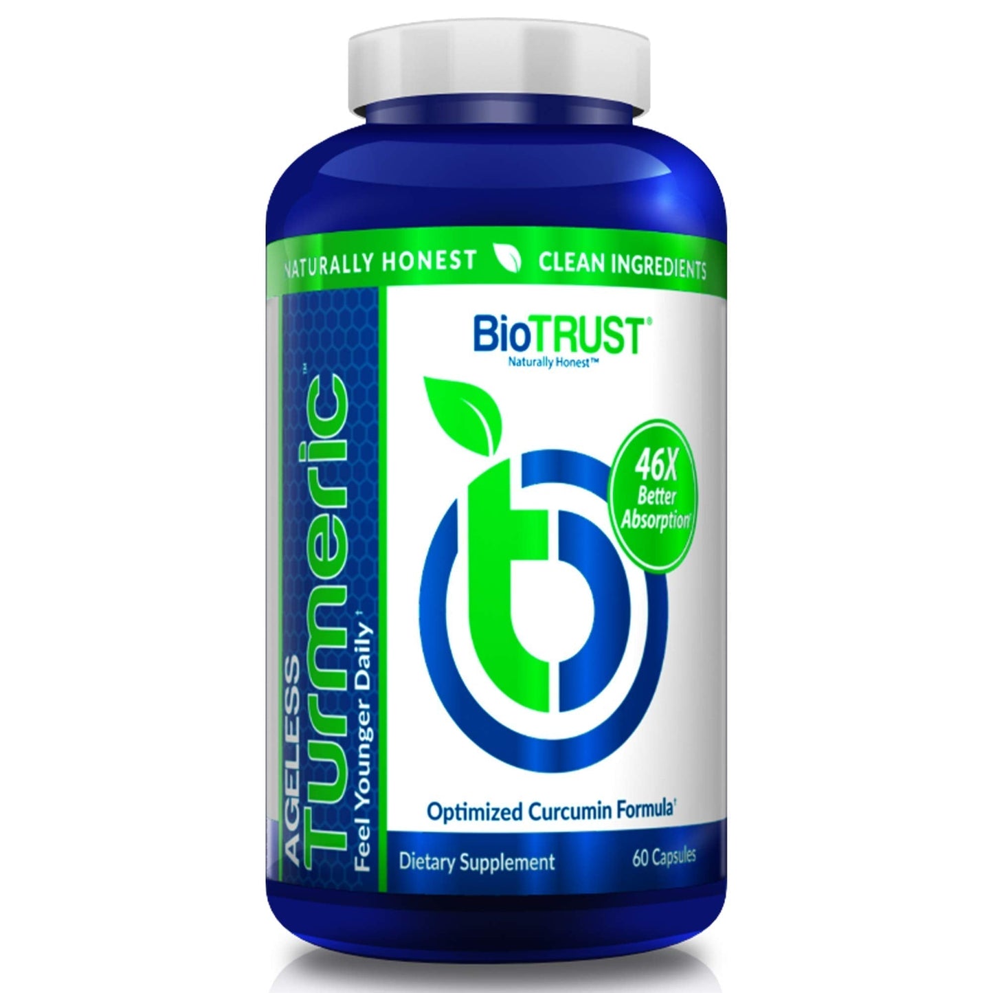 BioTrust Ageless Turmeric Supplement - CurcuWIN Turmeric Curcumin with Ginger Extract BioTrustUS supplements