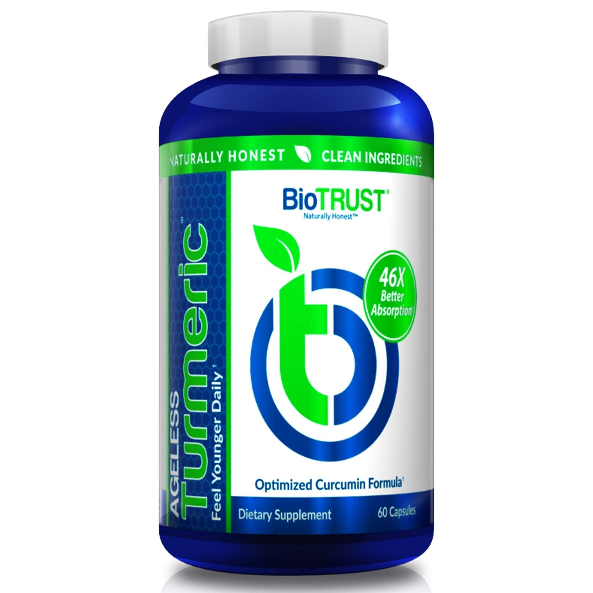 BioTrust Ageless Turmeric Supplement - CurcuWIN Turmeric Curcumin with Ginger Extract BioTrustUS supplements