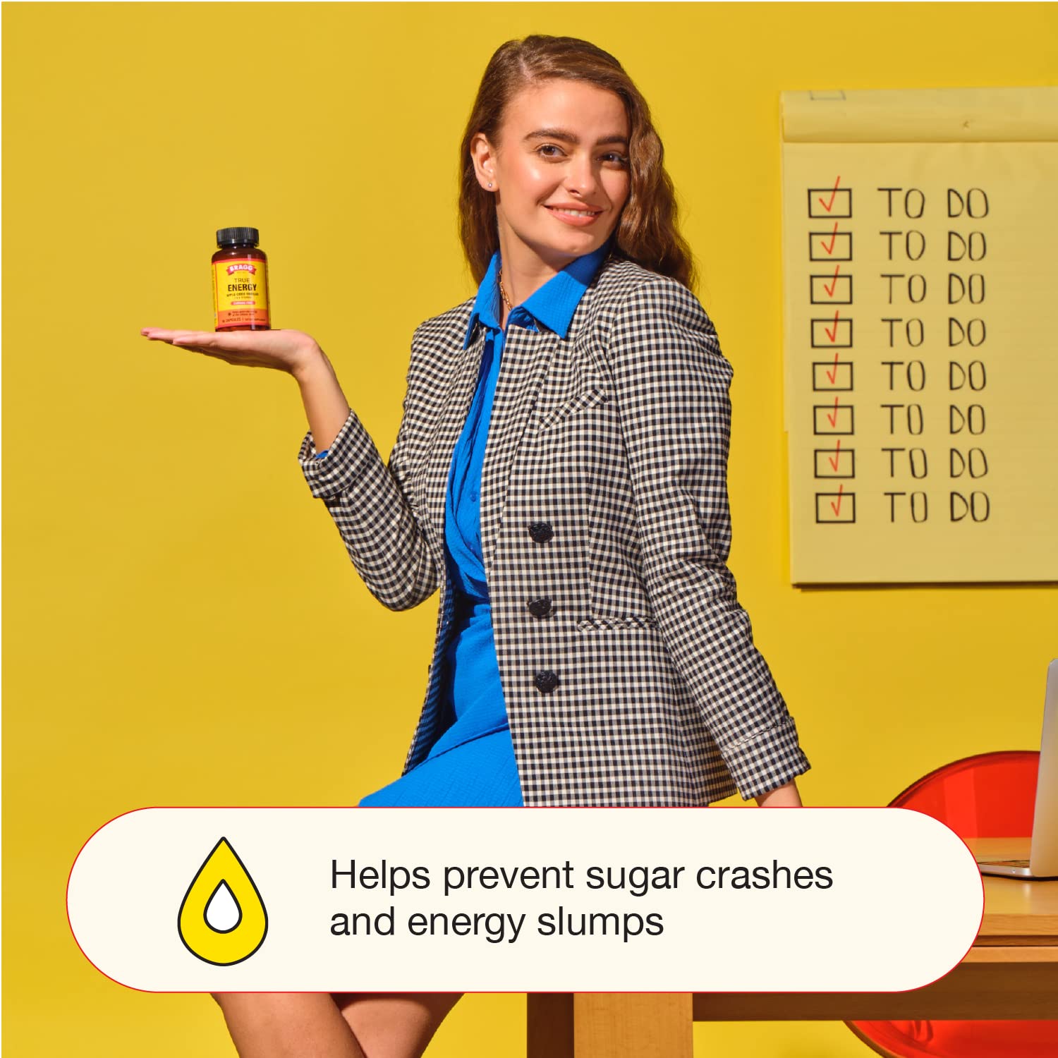 Bragg Apple Cider Vinegar True Energy Capsules – 6 B Vitamins – Caffeine Free BraggAu supplements