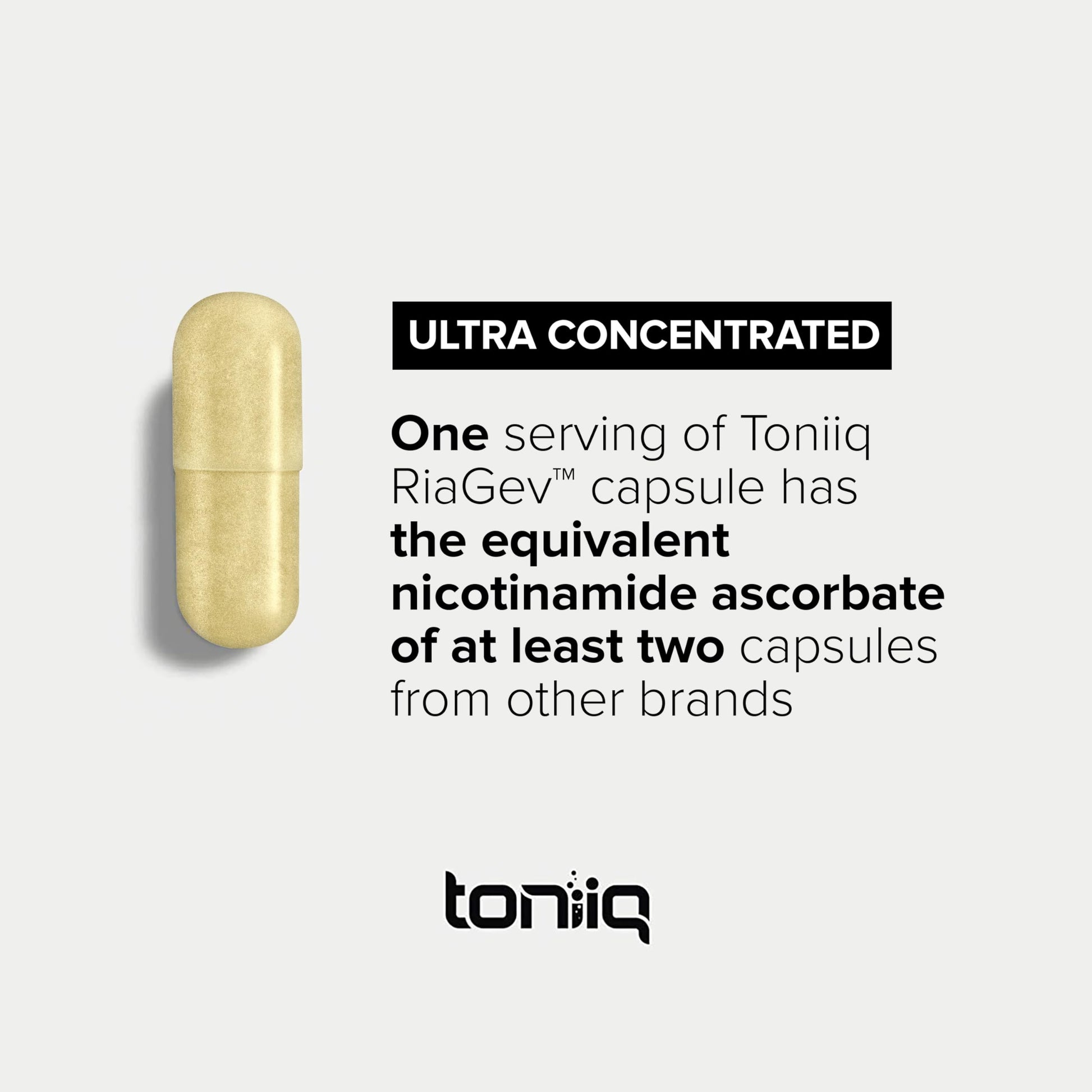 Toniiq Ultra High Potency 1400mg NAD Supplement - NAD+ Nicotinamide B3 Blend with D-Ribose, Niacin -with RiaGev - 3rd Party Tested ToniiqAu supplements