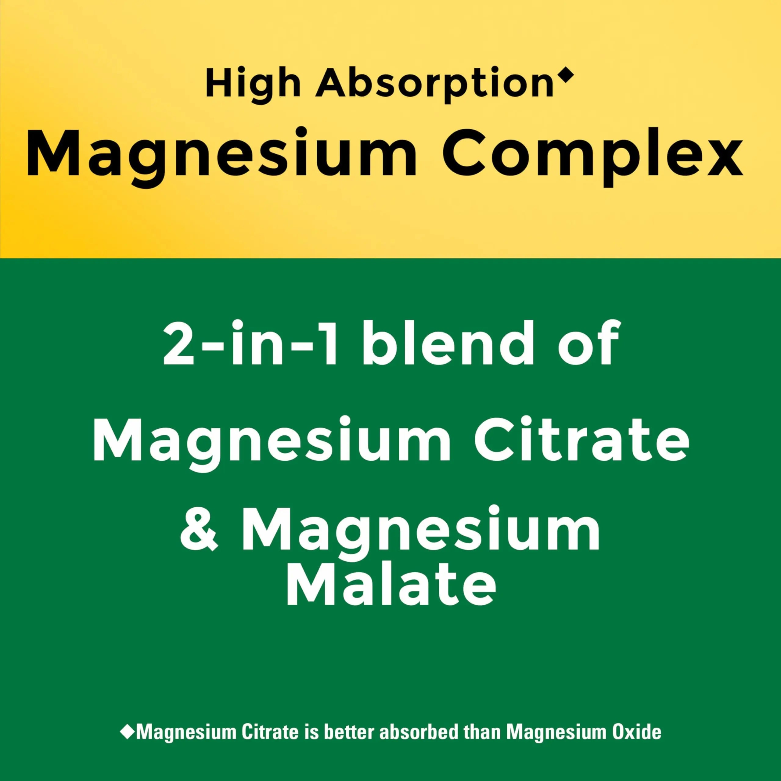 Nature Made High Absorption Magnesium Complex Soft Chews, Magnesium Supplement for Muscle, Heart, Bone Support, Magnesium Citrate & Malate Blend 250 mg per Serving, 40 Vegetarian Chews, 20 Day Supply Nature Madenz supplements