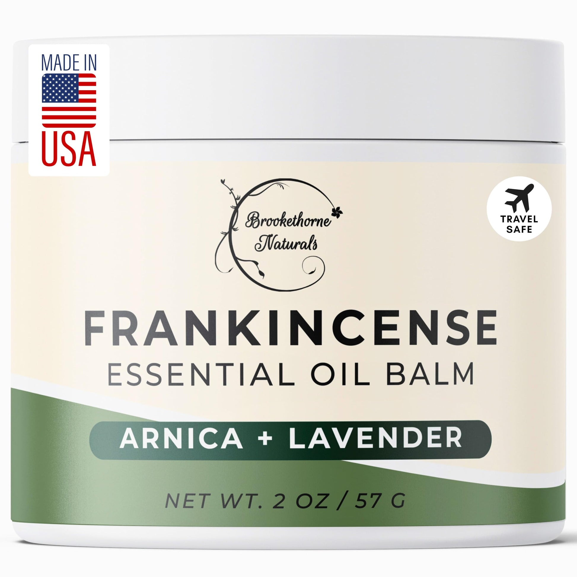 Brookethorne Naturals Frankincense Balm | Frankincense Essential Oil Balm for Skin Hydration | Soothing Muscle & Joint Support | Boswellia Extract, Arnica Montana, Castor Oil & Lavender 2oz Brookethorne NaturalsAu supplements