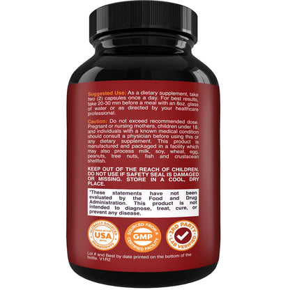 Nitric Oxide Support Pills - Natural Workout Supplement & Exercise Enhancer - Boost Energy Natures CraftUS supplements