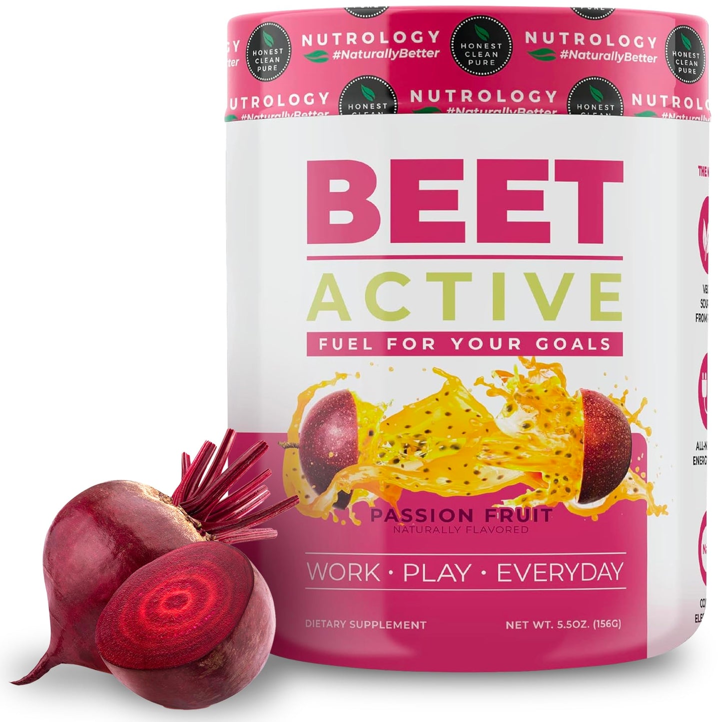 Nutrology Beet Active, Natural Pre-Workout Powder, Supports Energy, Endurance & Nitric NutrologyUS supplements