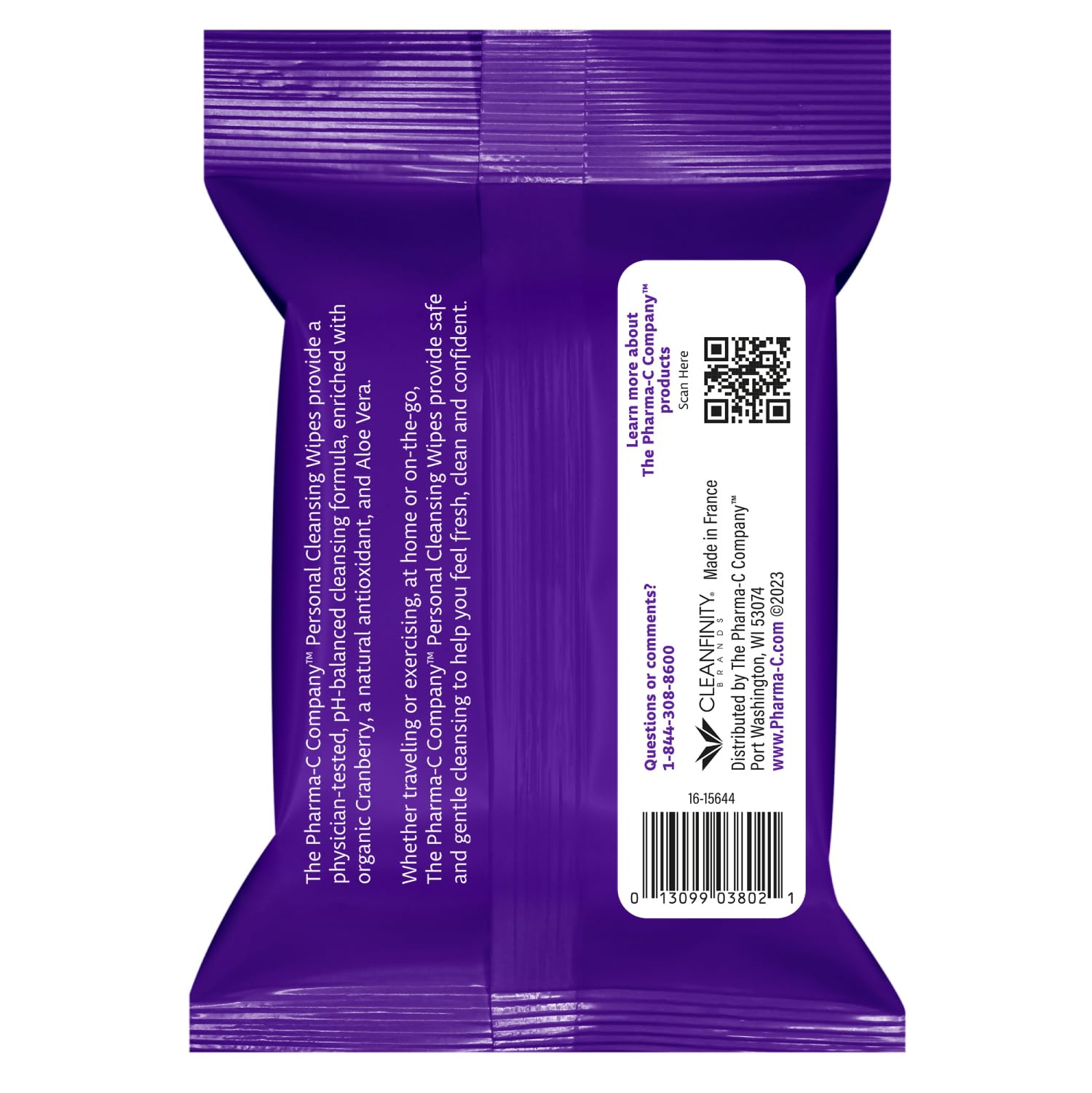 The Pharma-C Company Personal Cleansing Wipes [2 packs of 20 wipes] - Enriched with Cranberry & Aloe Vera GenericAu supplements