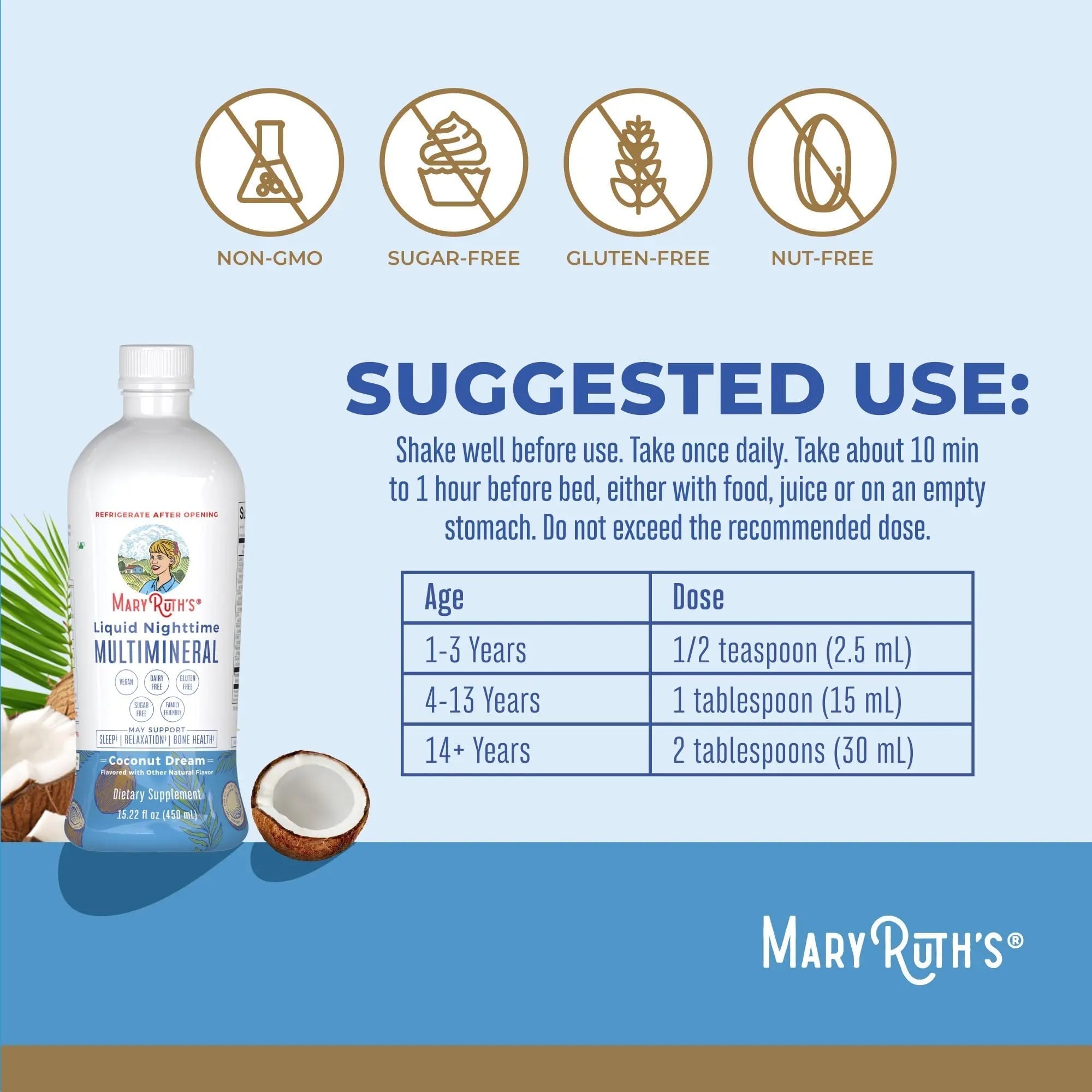 MaryRuth's Multivitamin Gummies for Women (Strawberry) & Liquid Nighttime Multimineral (Pineapple) | Clean Label Project Verified | MARYRUTH'SAu supplements