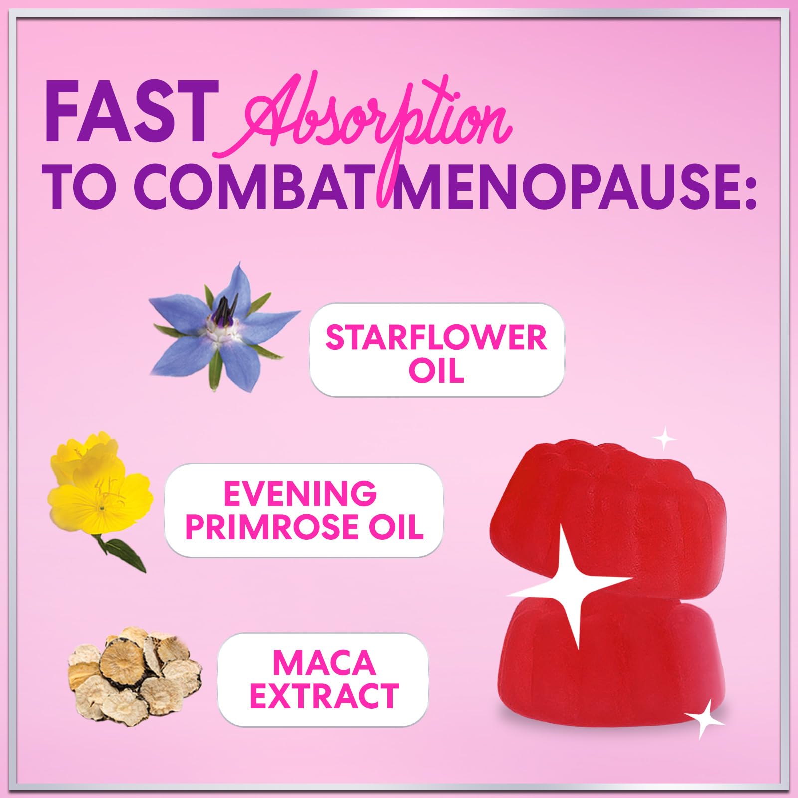 Menopause Supplements for Women - Complete Natural Mild Hot Flashes & Night Sweats Support, Multi Benefit Menopause Relief Gummy, Support for Balance & Energy, Gluten-Free & Non-GMO - 60 Gummies Hello Lovely!Au supplements