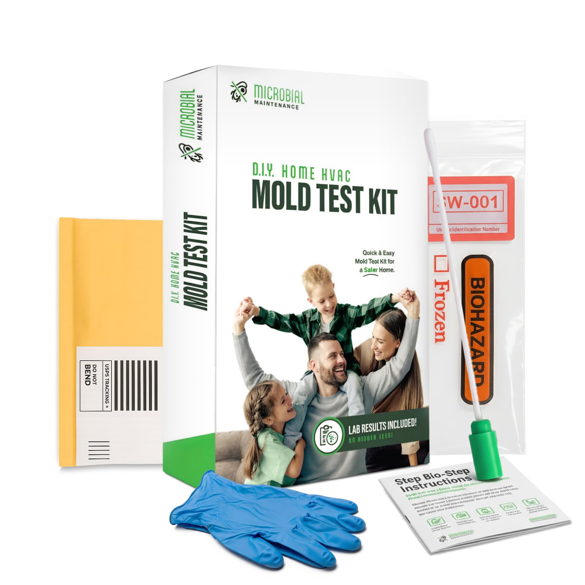 Microbial Mold Test Kit for Home - Indoor Air Quality and Surface Testing - Detects Black Mold, Mildew, and Fungi - Air and Surface Mold Detection Kit with Lab Analysis Included MICROBIAL MAINTENANCEAu supplements
