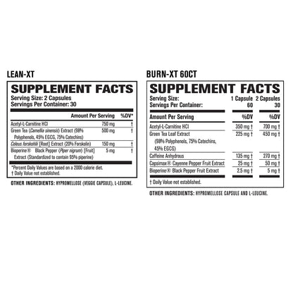 Burn-XT Thermogenic Fat Burner, Lean PM Nighttime Fat Burner & Sleep Aid Jacked FactoryUS supplements