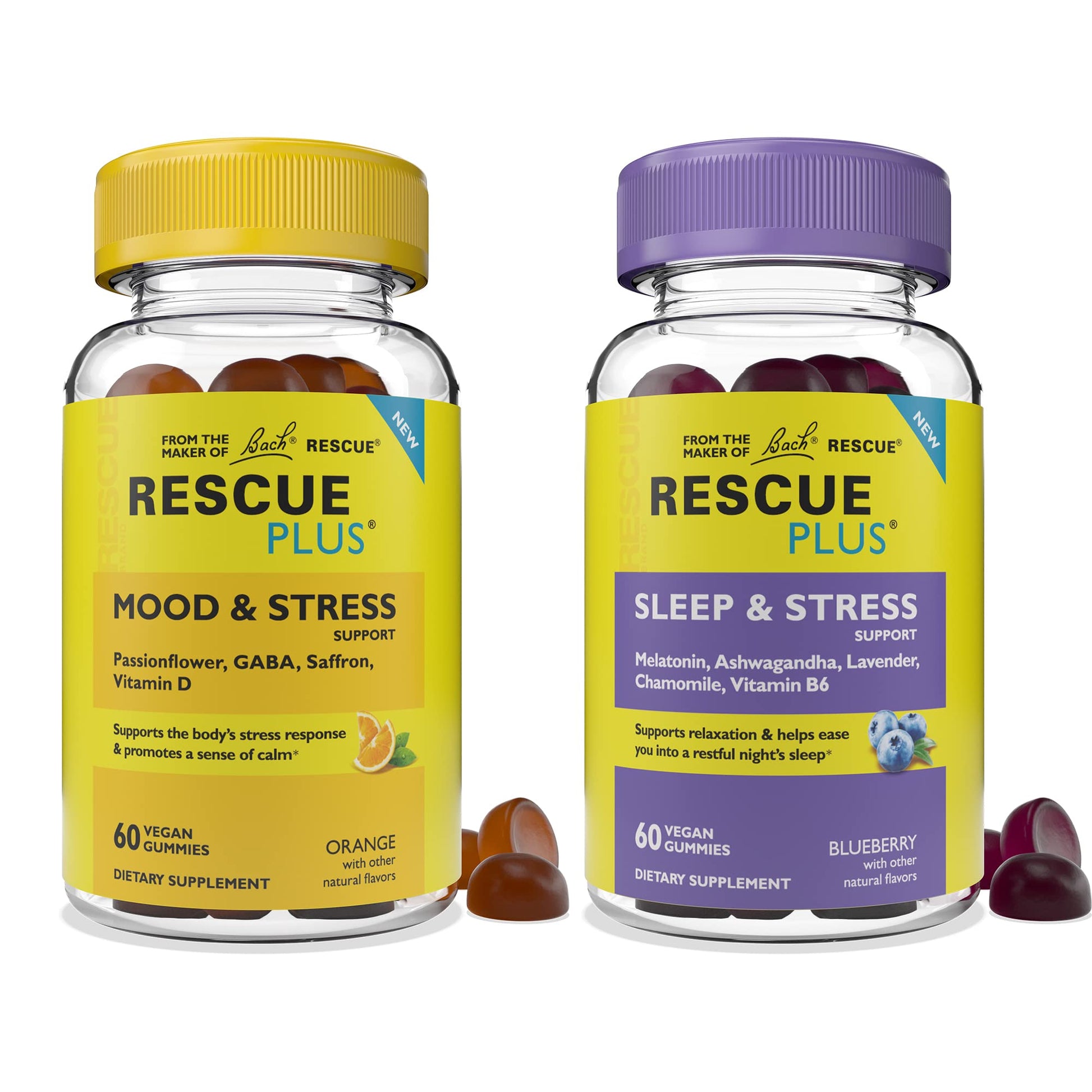 RESCUE Bach Plus Sleep & Stress Support Gummies, Nighttime Dietary Supplement RESCUEAu supplements