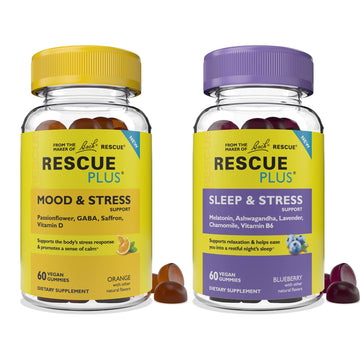 RESCUE Bach Plus Sleep & Stress Support Gummies, Nighttime Dietary Supplement RESCUEAu supplements