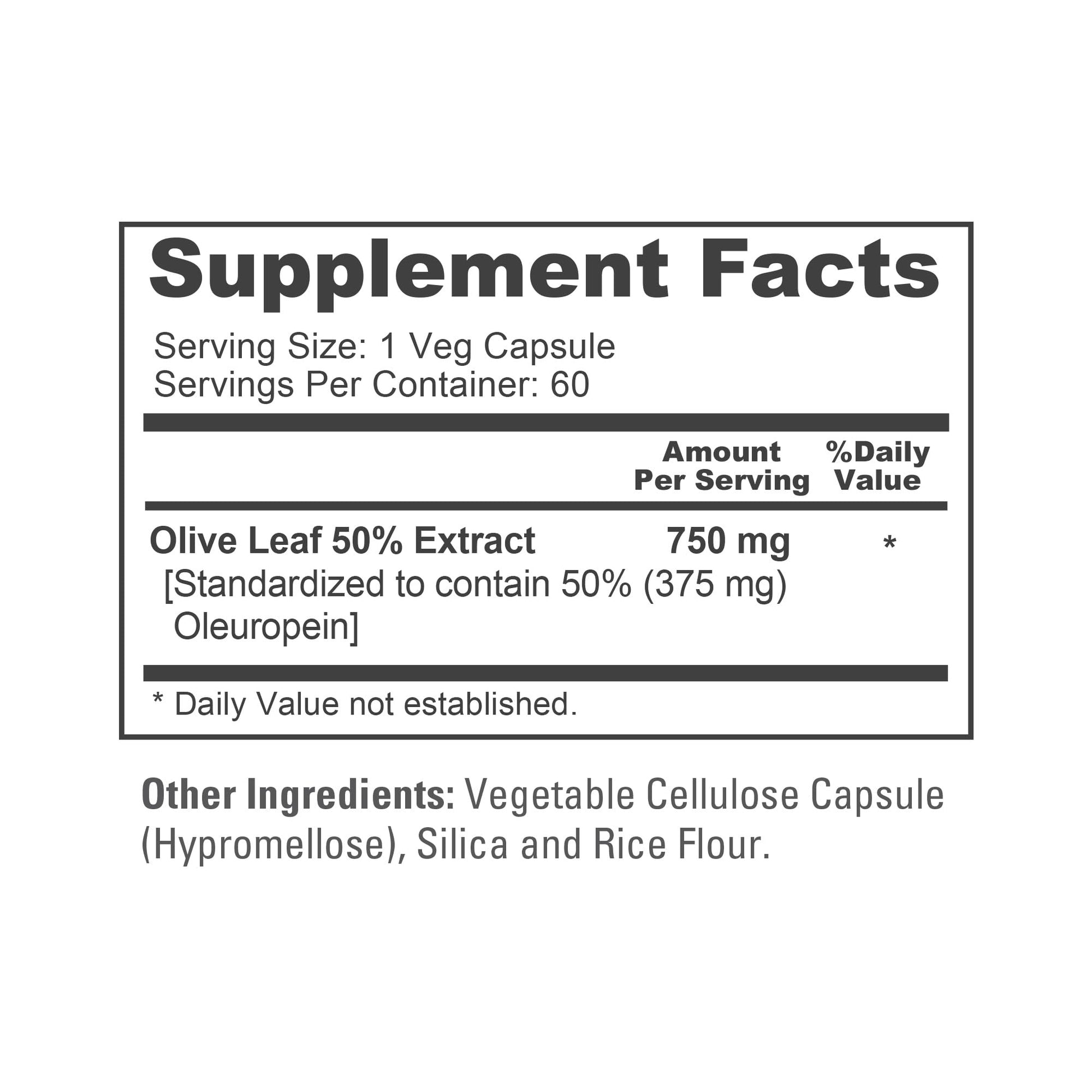 NusaPure Olive Leaf Extract 750 mg - 50% Oleuropein - Vegan and Vegetarian Non-GMO - Super Strength - No Oil - 60 Capsules NusaPureAu supplements