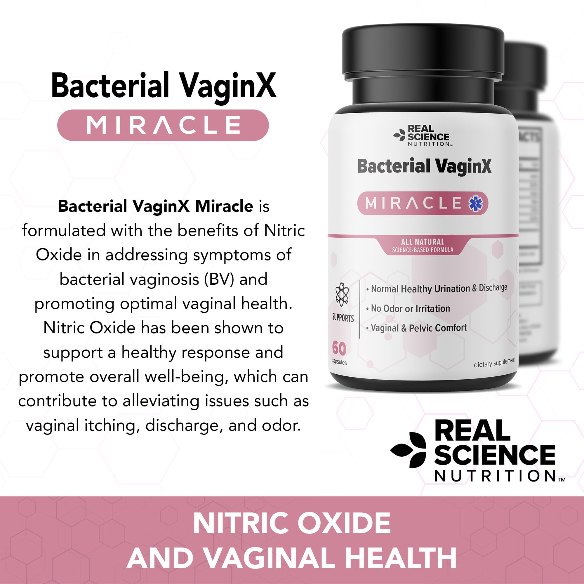 Real Science Nutrition Offers Bacterial VaginX Miracle - Nitric Oxide Enhanced Formulated Real Science NutritionAu supplements
