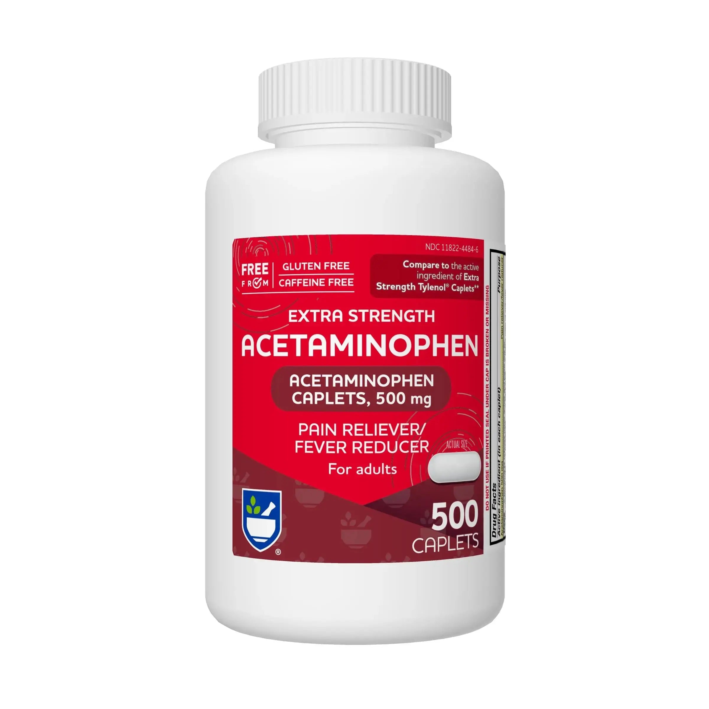 Rite Aid Extra Strength Acetaminophen, 500mg - 500 Caplets | Pain Reliever & Fever Reducer for Migraines, Joint Pain, Muscle or Back Pain, and Menstrual Pain Rite AidAu supplements