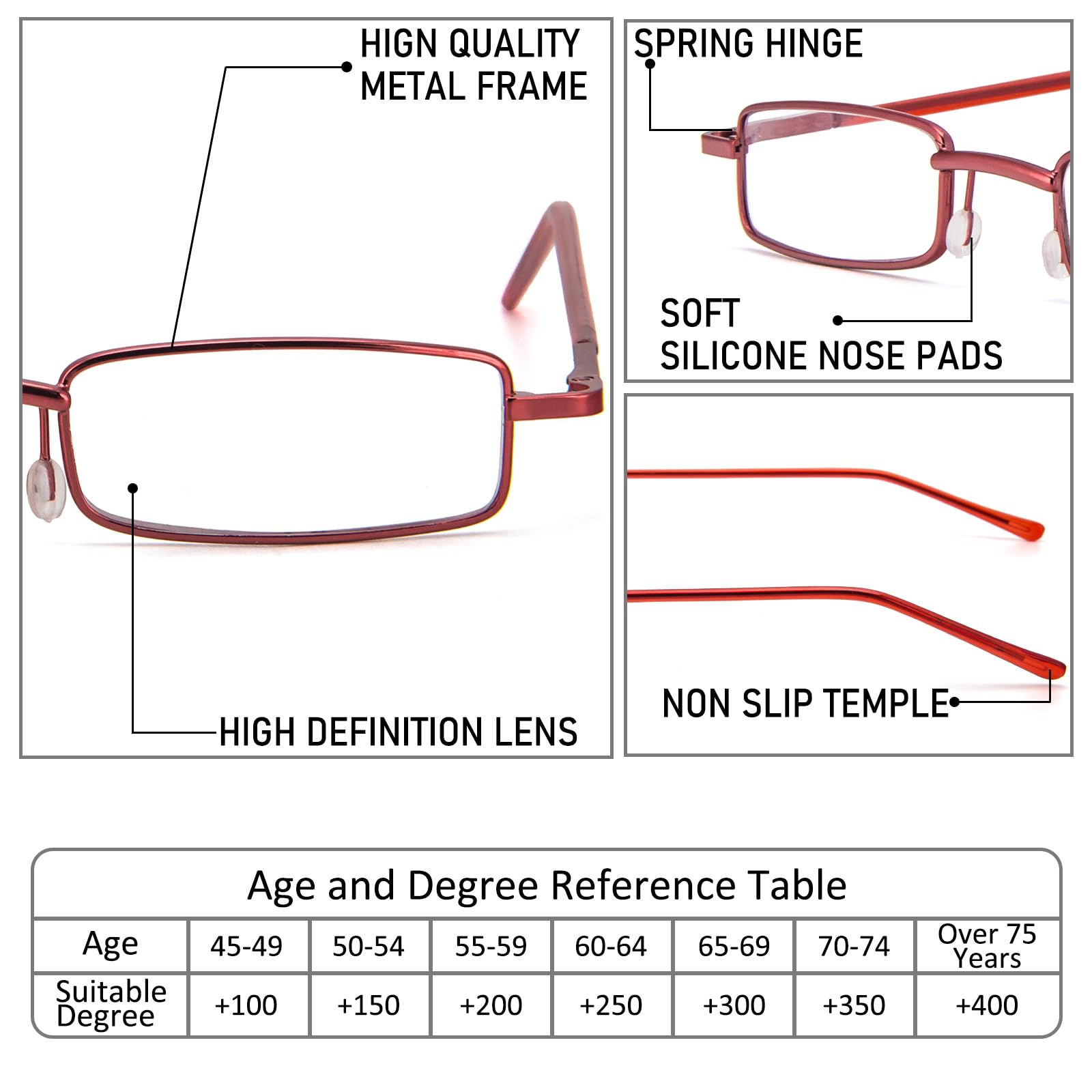REAVEE 3 Pack Slim Pen Reading Glasses Small Tube Stylish Readers for Women Men REAVEEUS supplements