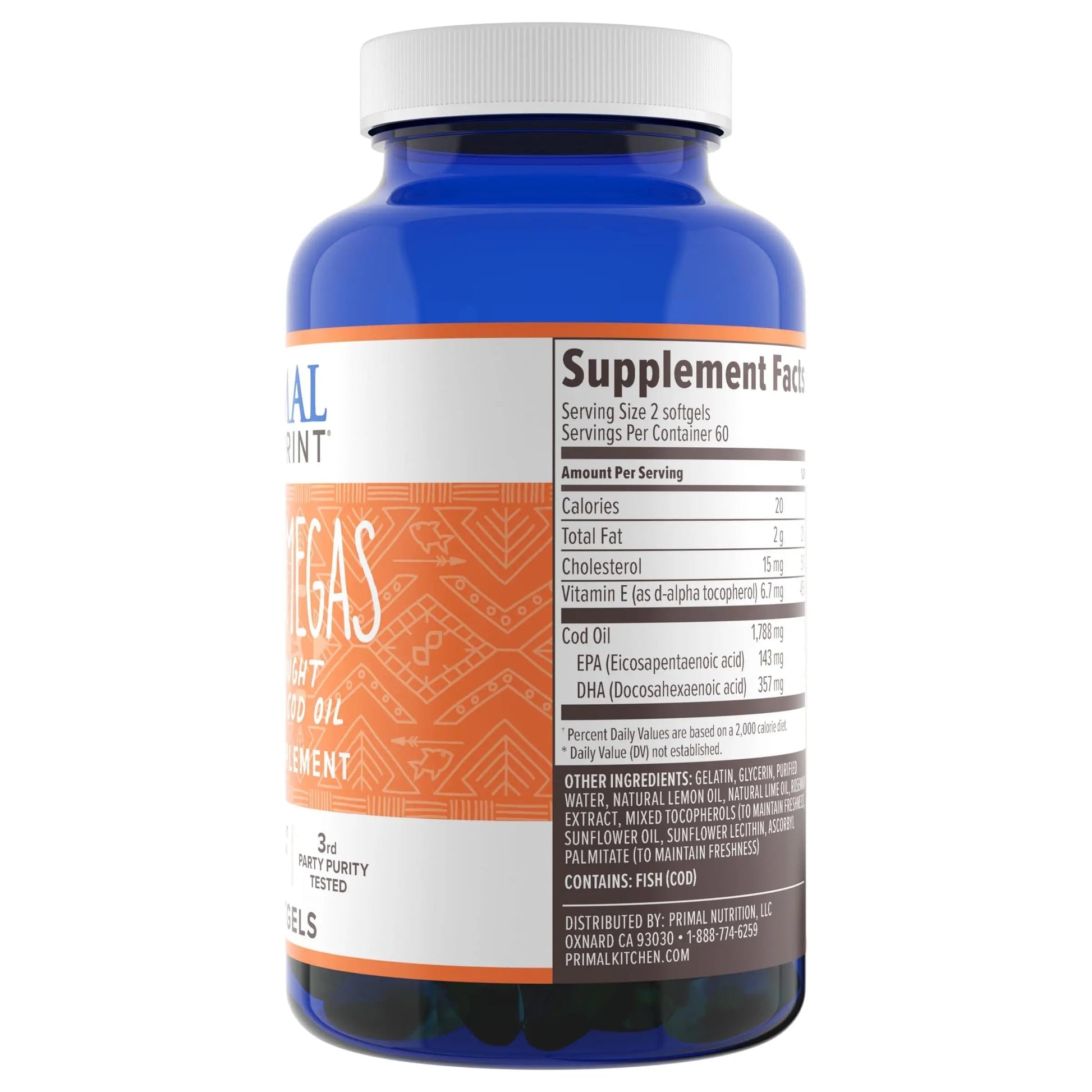 Primal Blueprint Primal Omegas, Omega-3 Fatty Acid Daily Supplement, 120 Count Primal BlueprintAu supplements